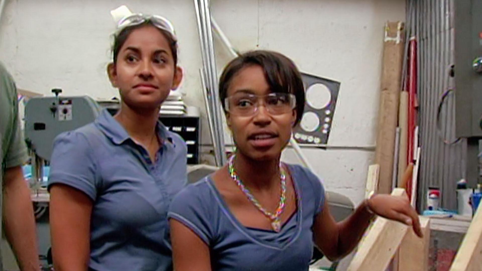 The teams try designing a peanut butter making machines.