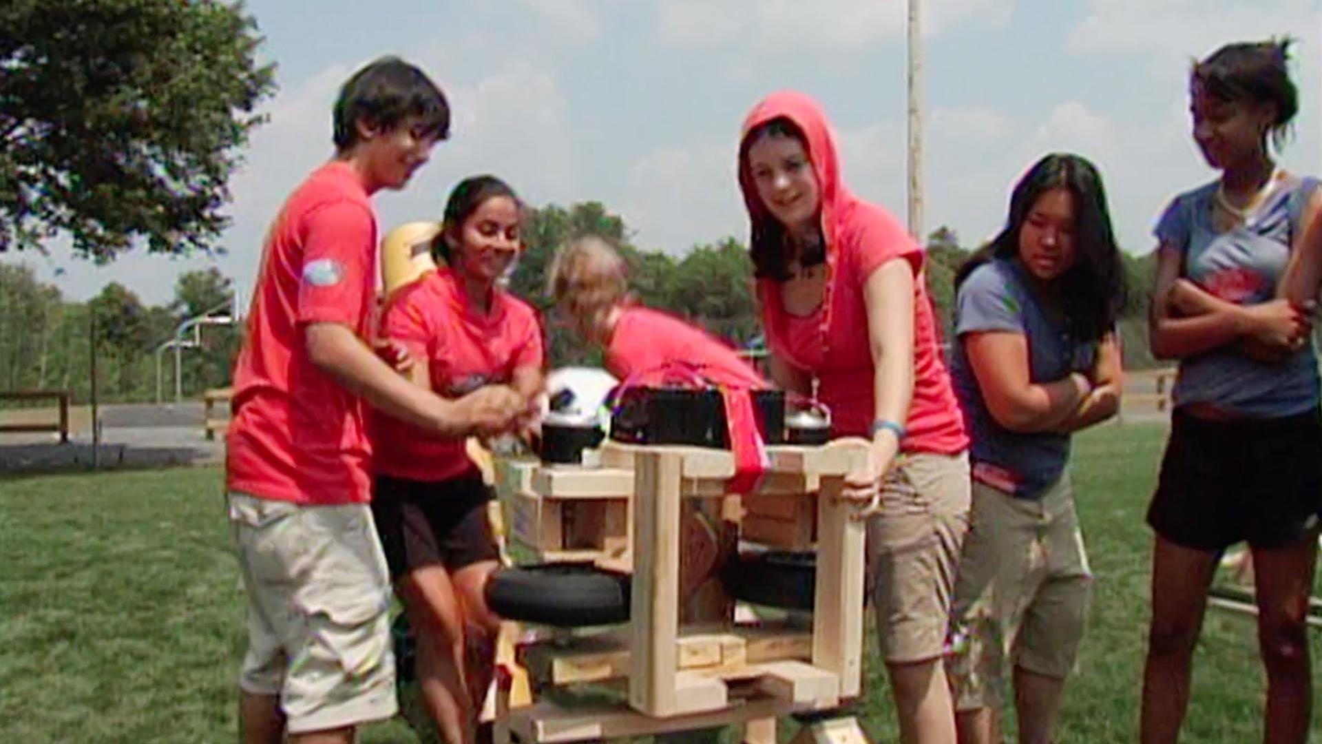 The DS designs a device that feeds a stream of soccer balls to professional players.