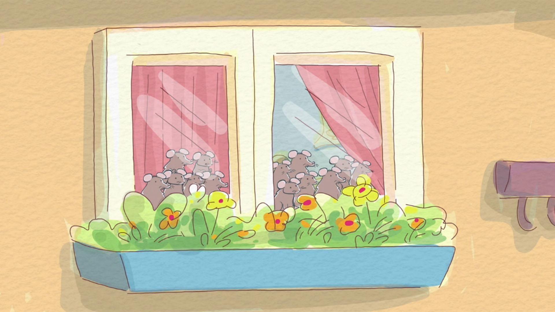 Martha has come up with an unexpected solution to Mr. Pangborn's mouse problem.