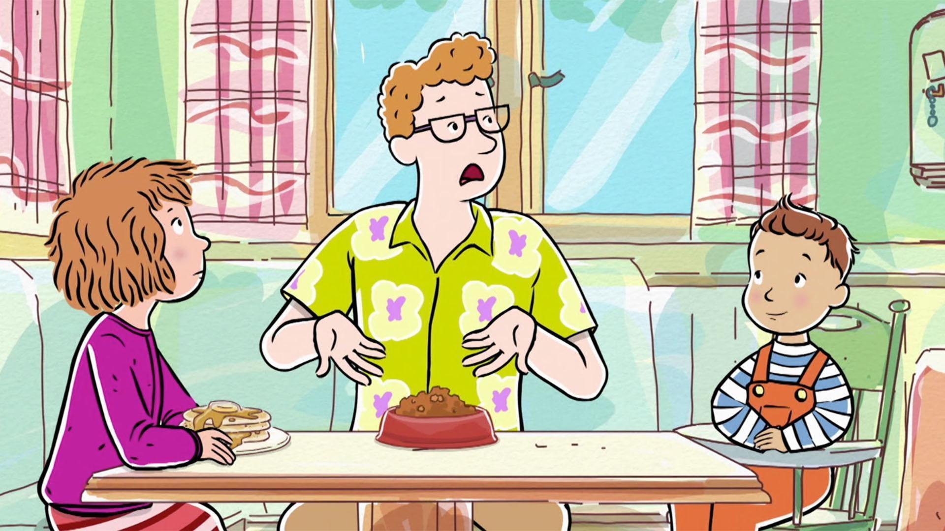 Dad plays a prank on the family for April Fools' Day.