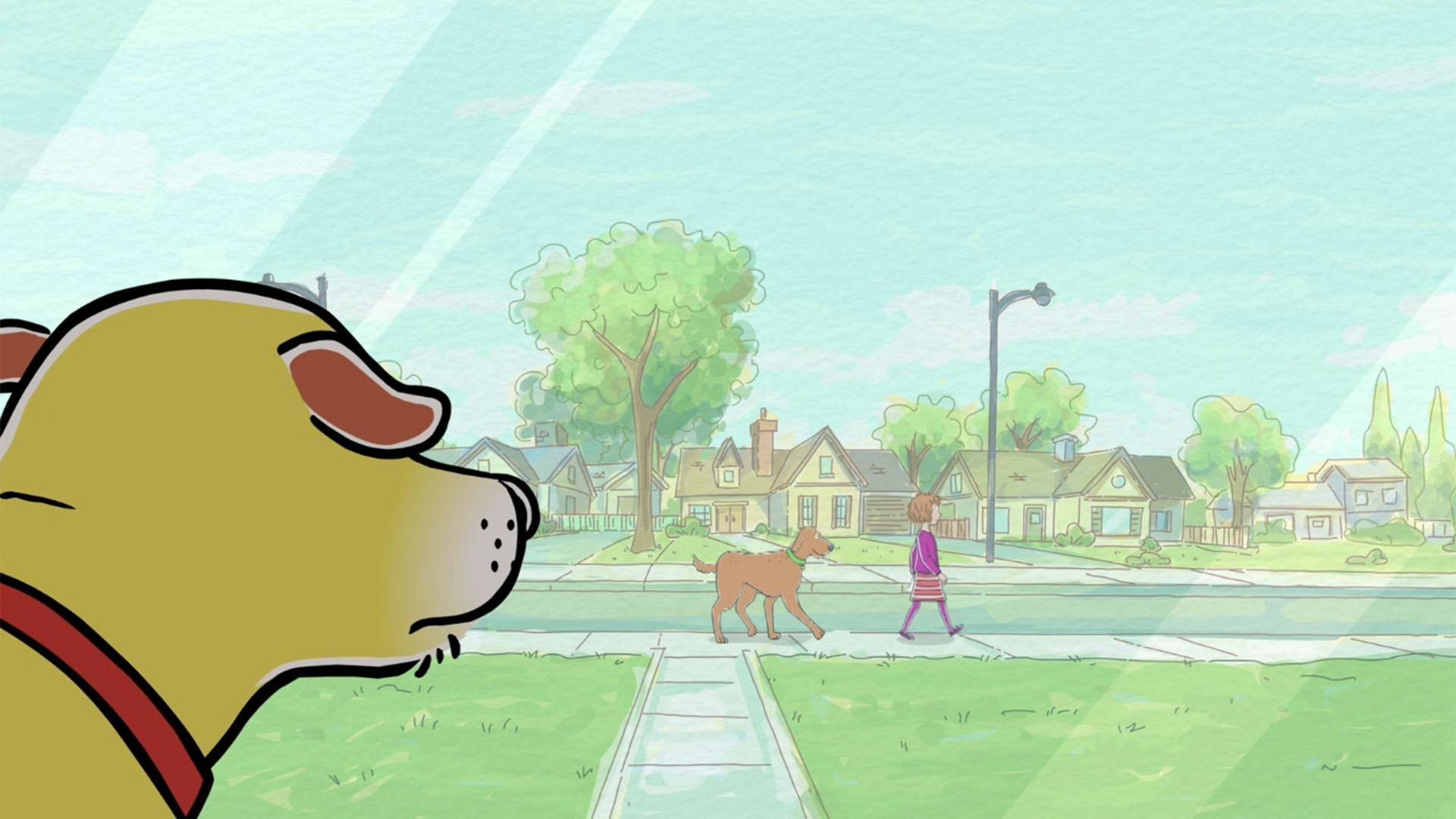 Martha is afraid to go outside because the new dog in the neighborhood keeps teasing her.