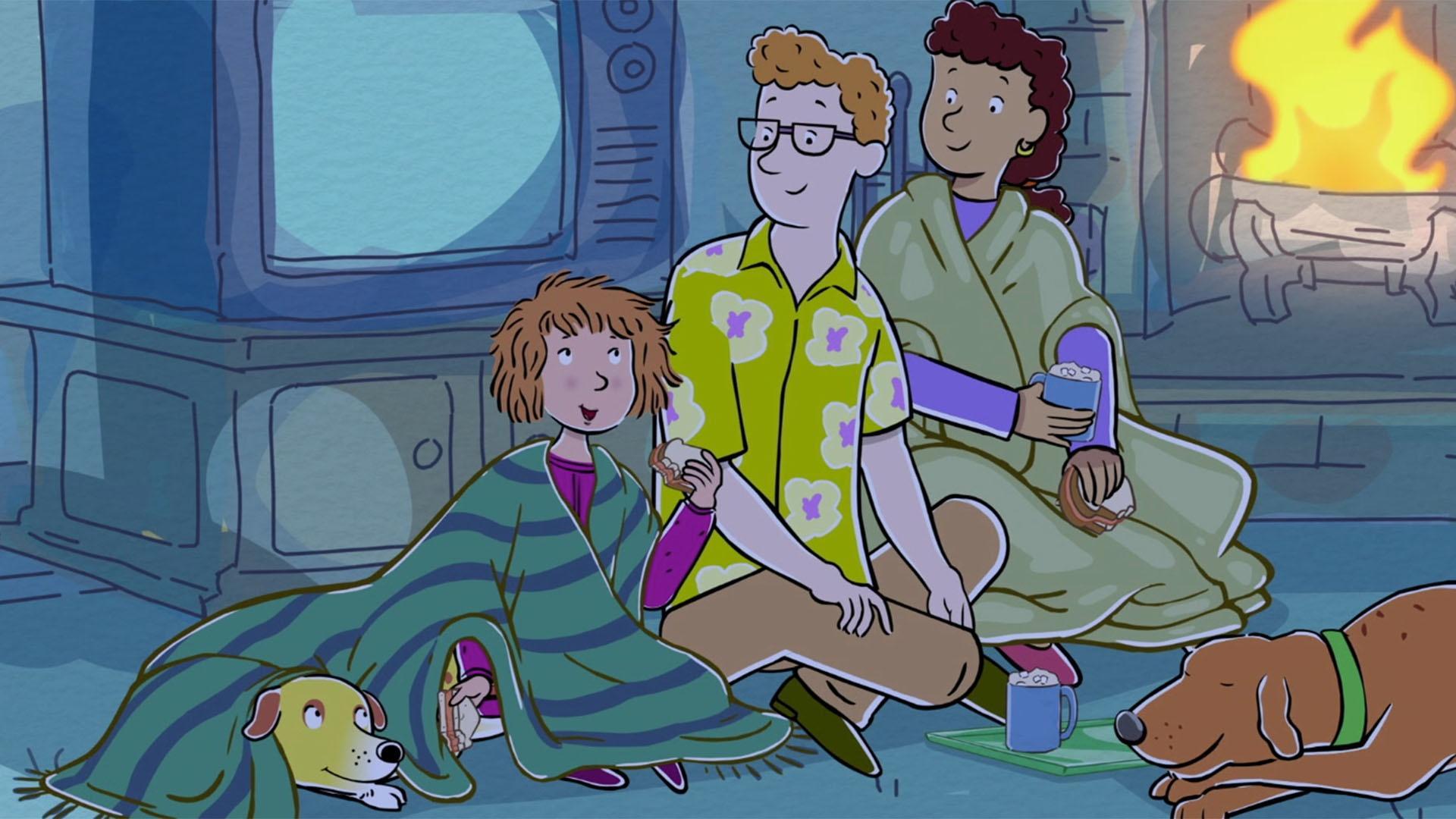 Martha tries to rescue a family of kittens in a blizzard. / Wagstaff City loses power.