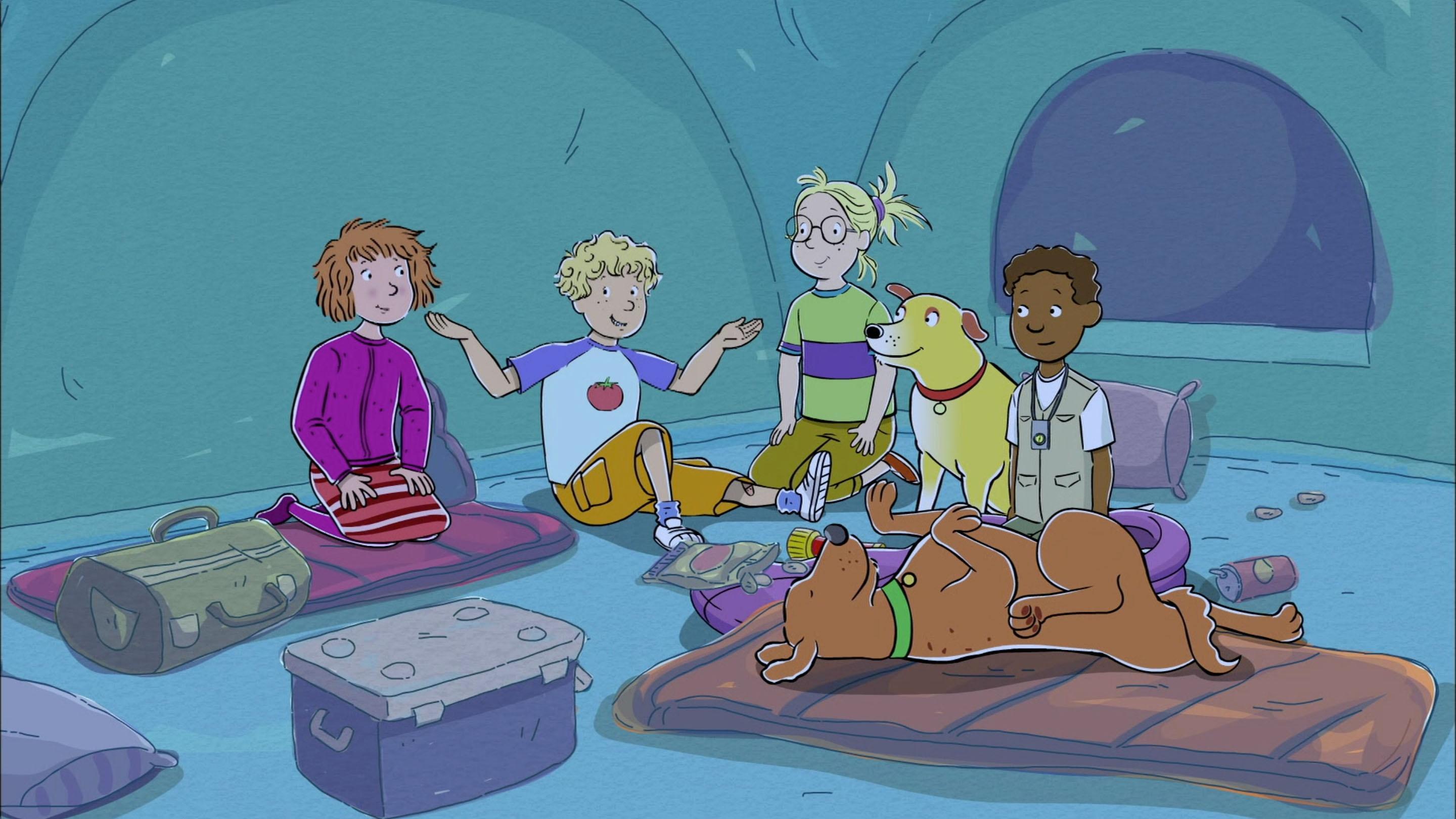 Martha and the gang tell science fictions stories during their big sleepover party.