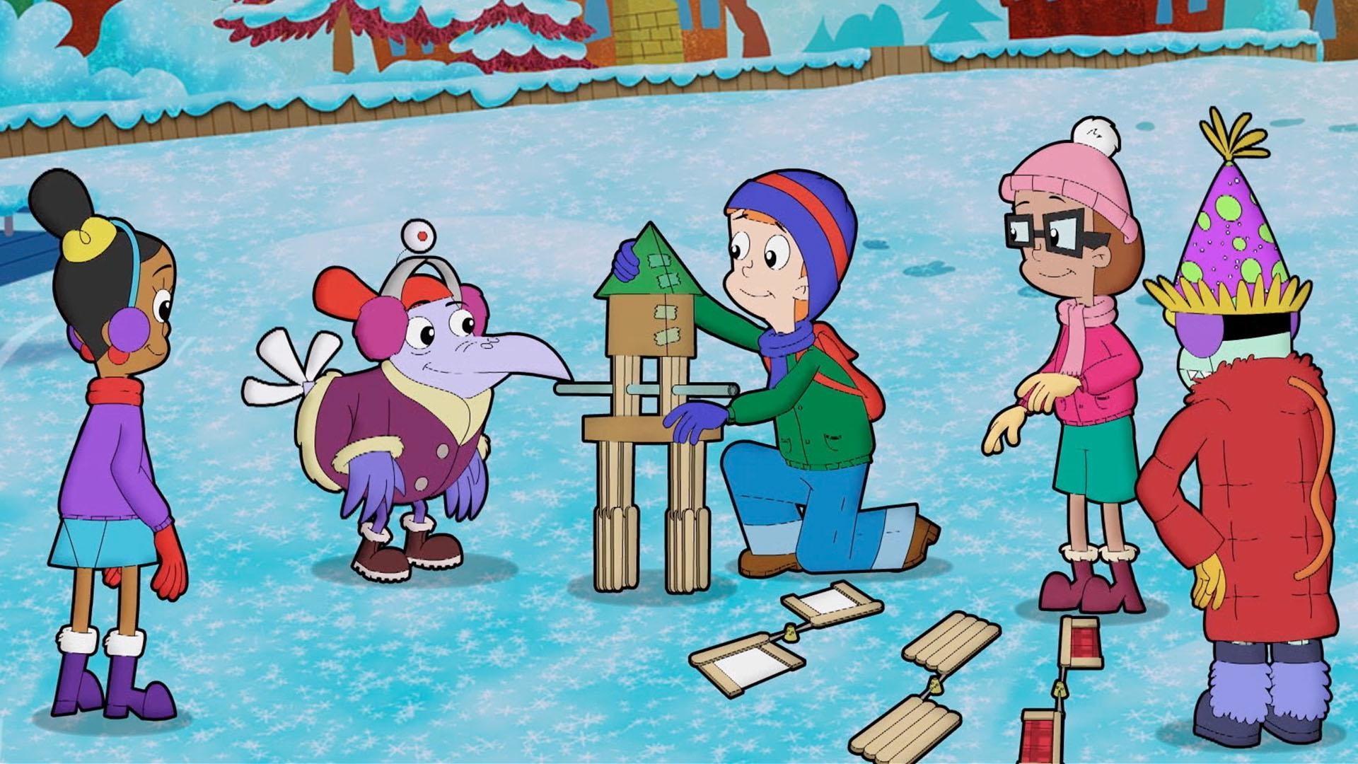 The CyberSquad uses a model to determine their windmill design. Delete joins the team.