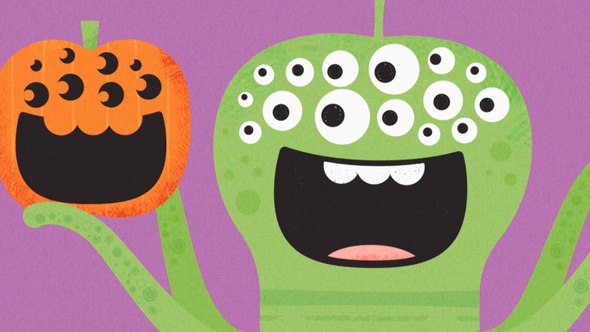 There are so many faces you can make on a pumpkin using shapes!