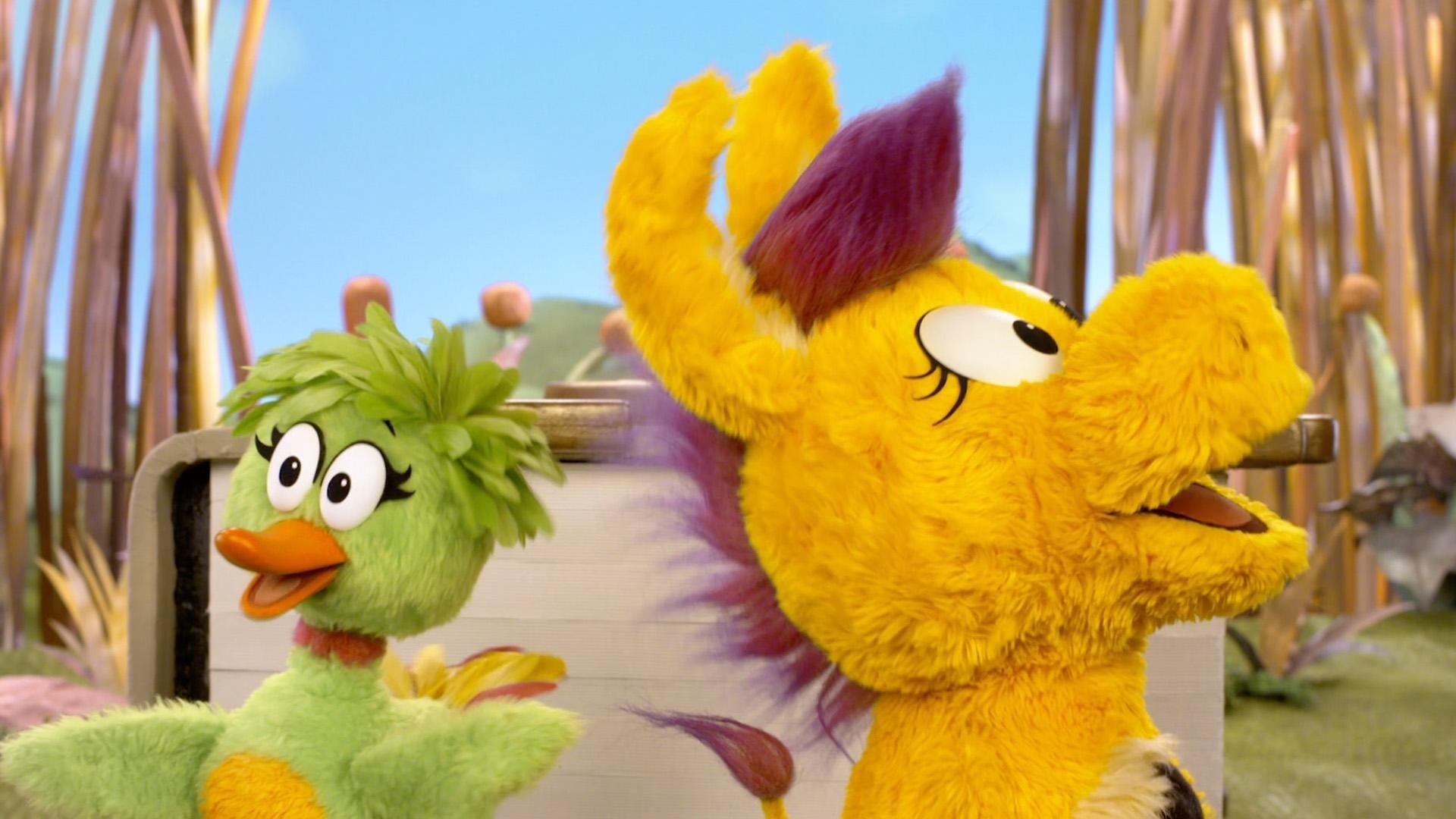 Donkey and Duck Duck remind themselves they can do hard things when they keep trying!