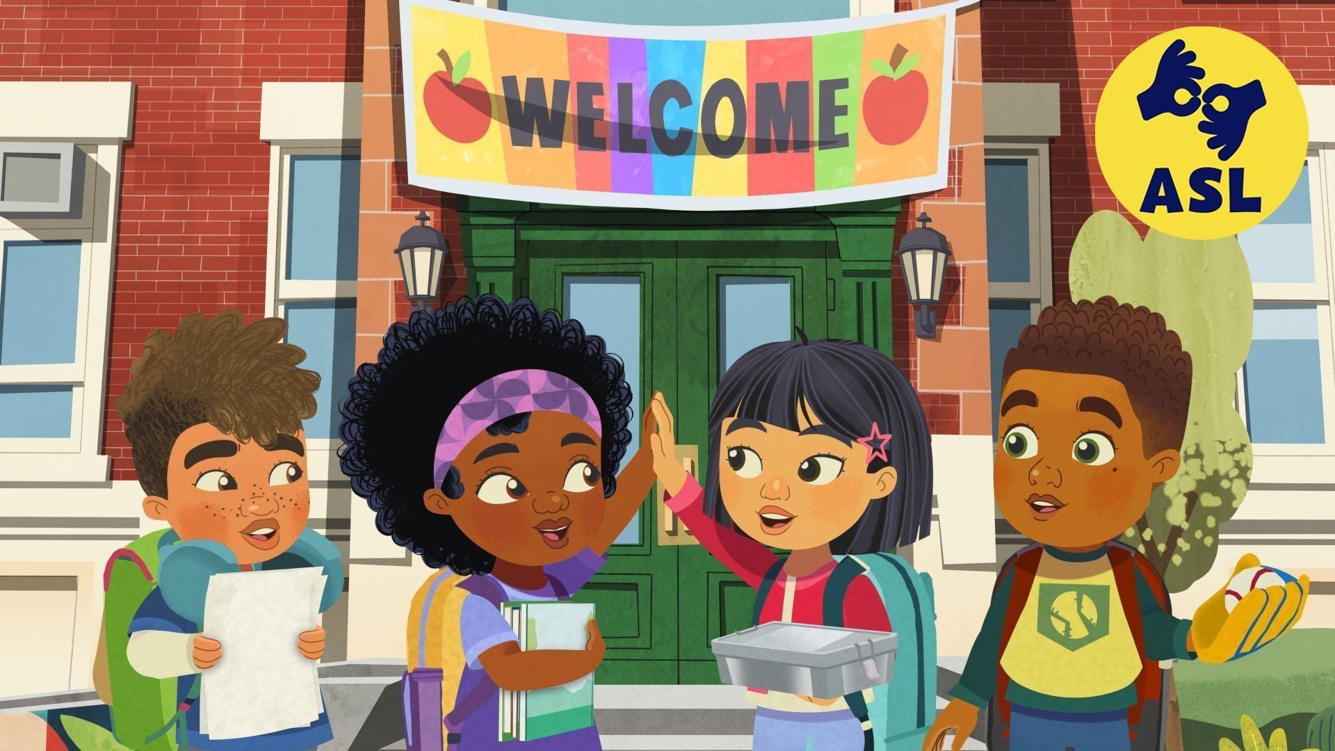 On their first day of school, four imaginative kids learn about friendship, fun, and belonging.