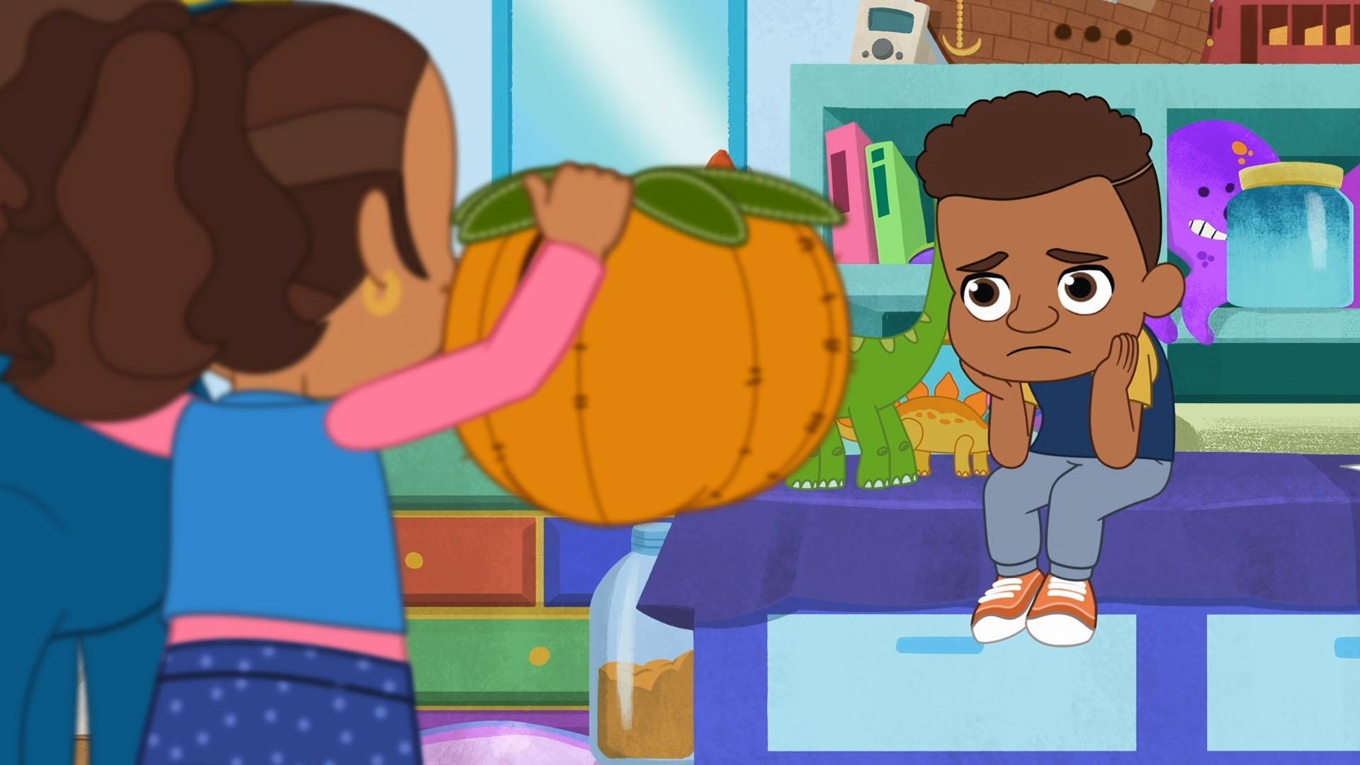 After Junior's costume gets ruined, Alma helps him find a new costume to wear.