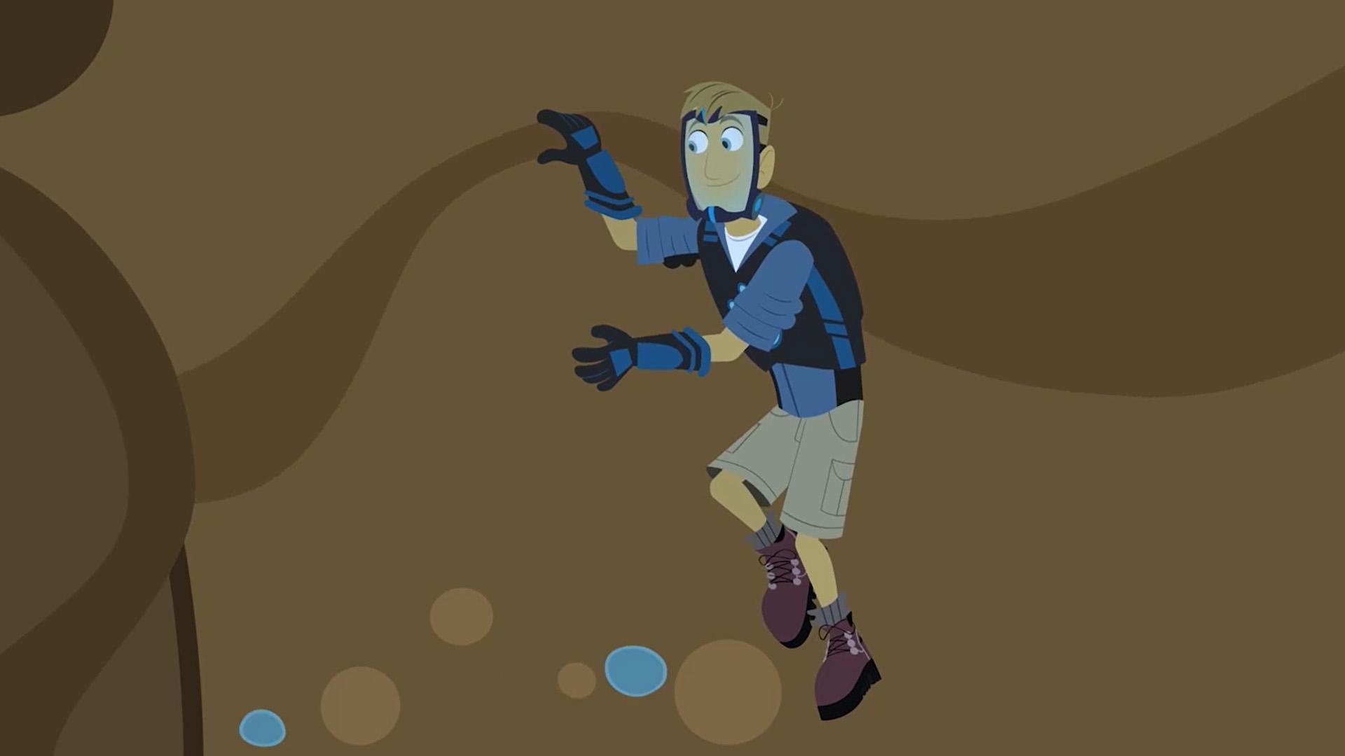 Martin heads under the water to check-out the hellbender