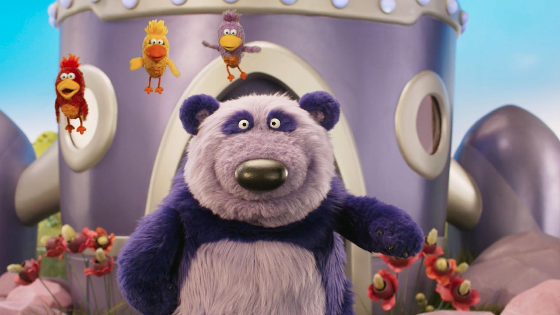 Donkey Hodie welcomes a happy new day in Someplace Else with all her neighbors.