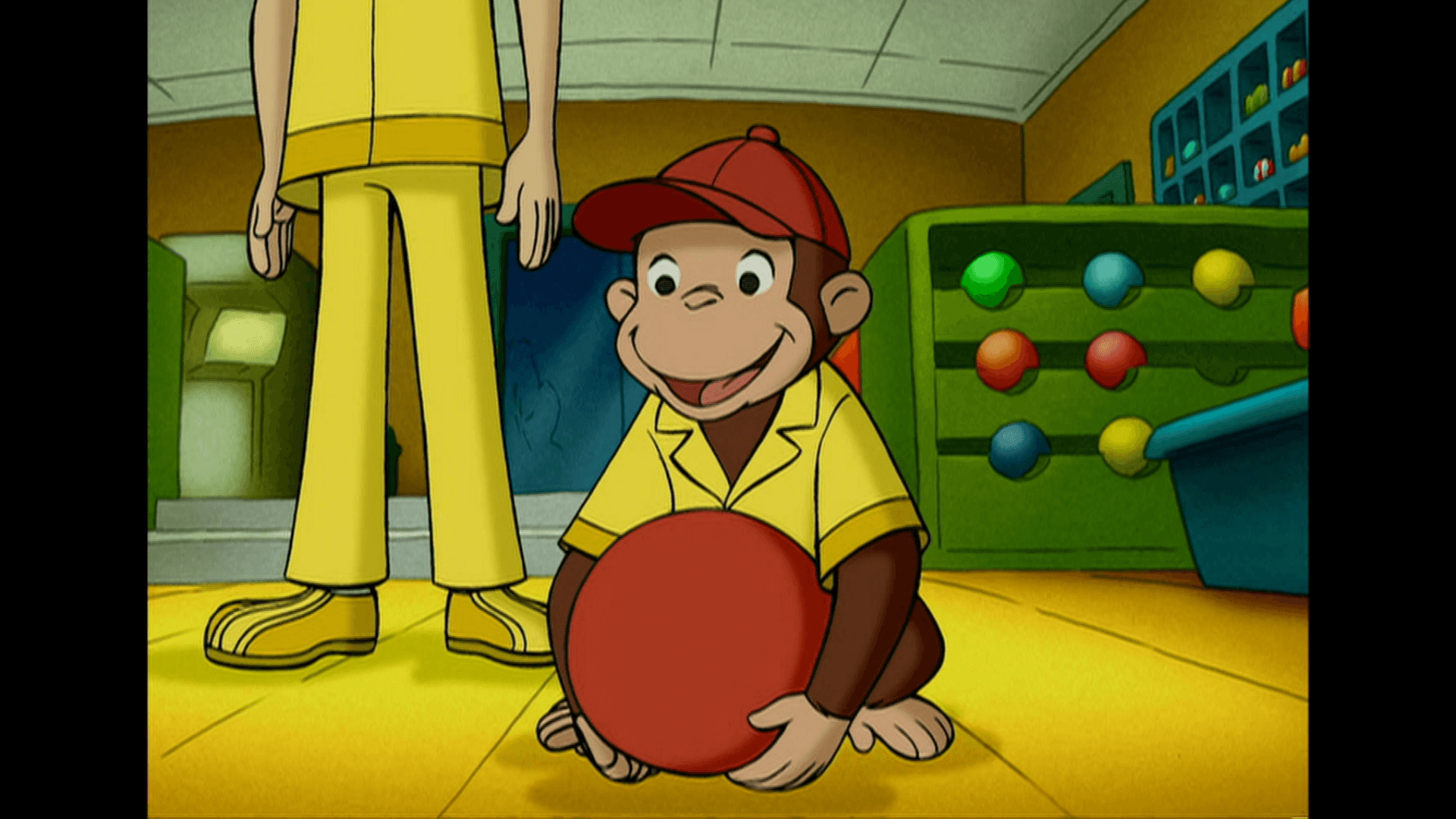 George delivers Betsy’s xylophone for a concert./George tries bowling, but only throws gutter balls.