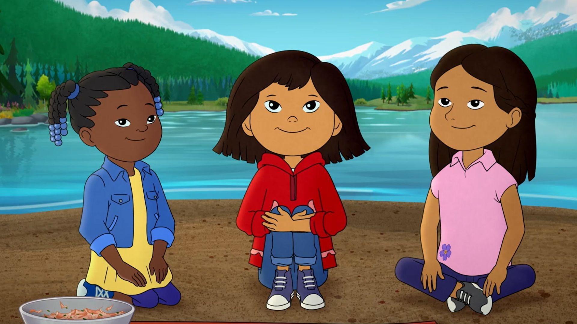 Gertie shares the story of The Three Sisters to Molly, Trini, and Vera.