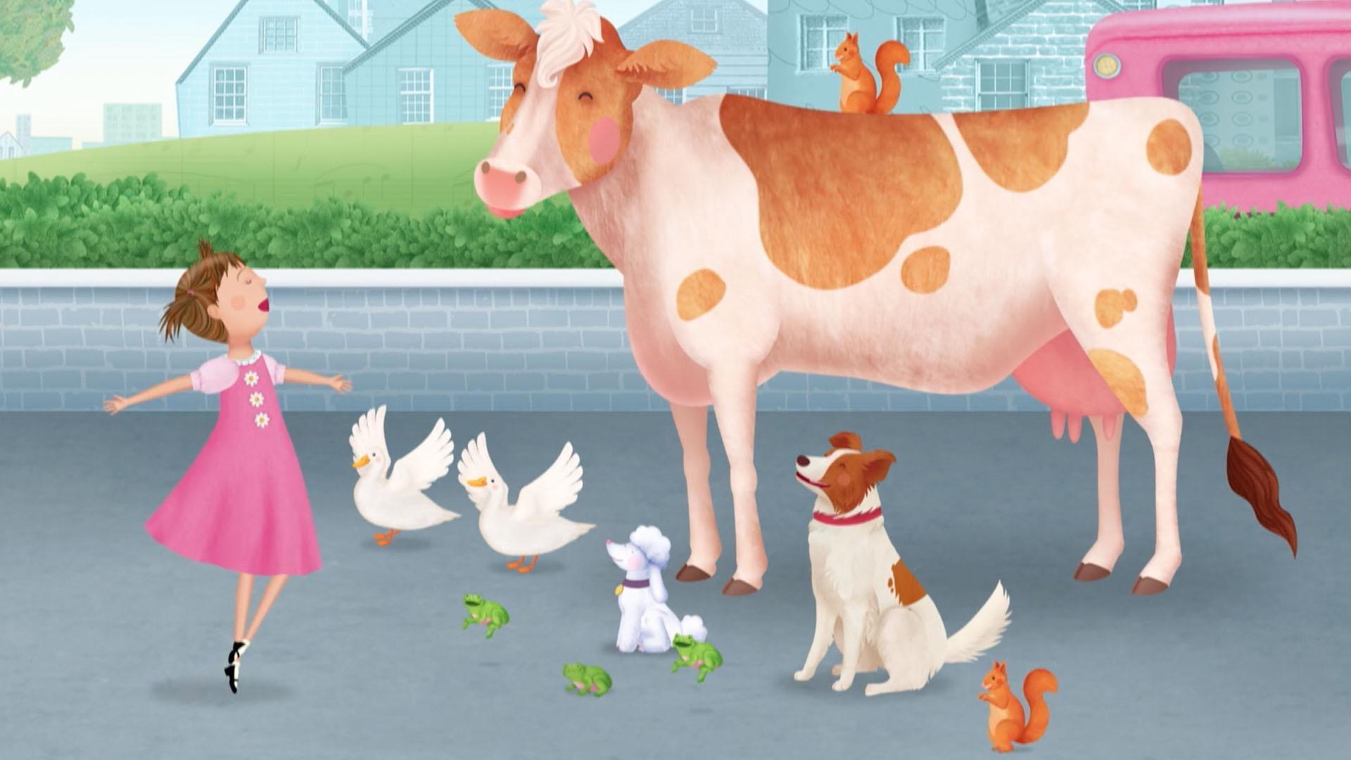 Pinkalicious, her classmates, and the animals of Pinkville sing a pinkatastic song!