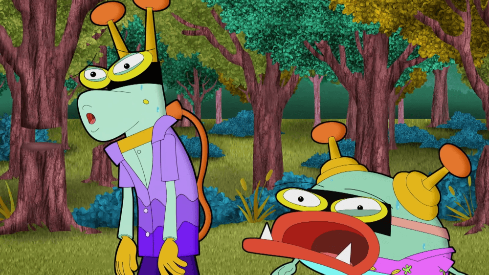 Harmony’s stuck on a math word problem, so Buzz and Delete try to help.