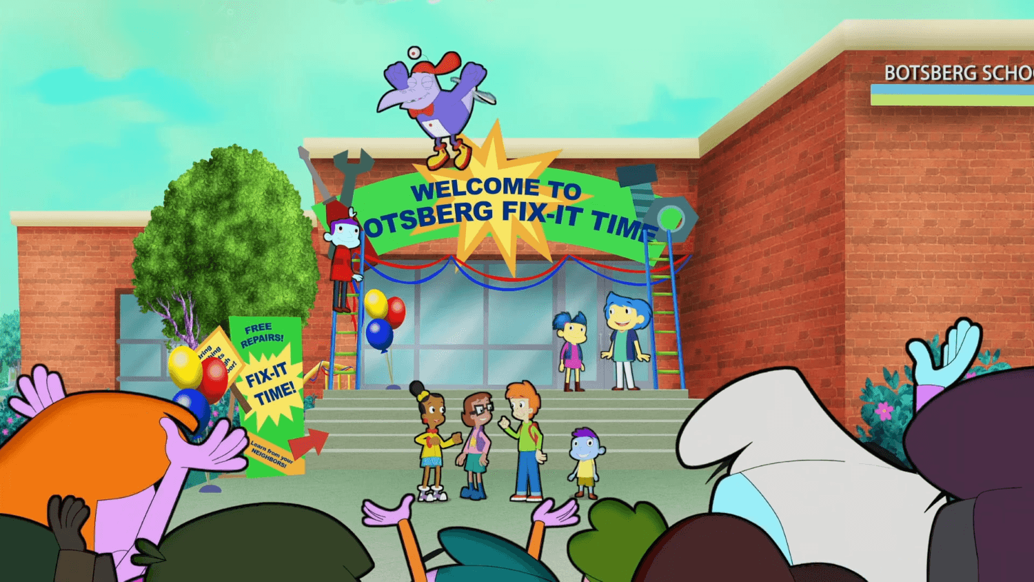 After scooters break in Botsburg, the Squad starts a community Fix-It Clinic.