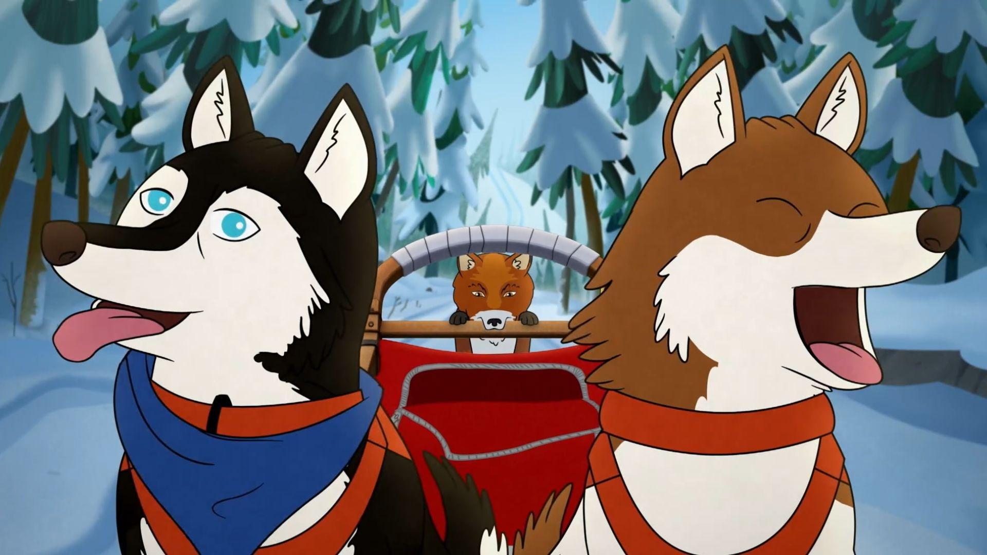While Molly and Tooey are delivering muffins, a baby fox jumps into their sled bag!