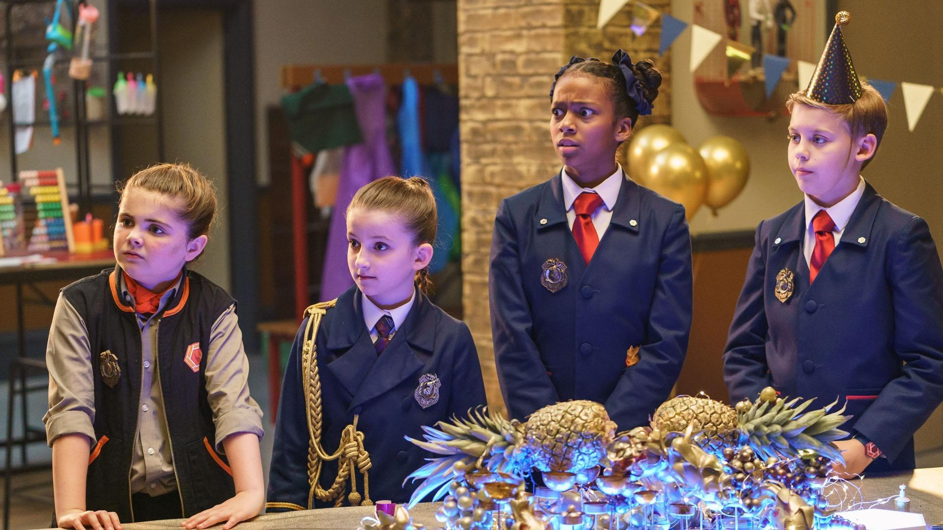 Odd Squad throws a party for villains.