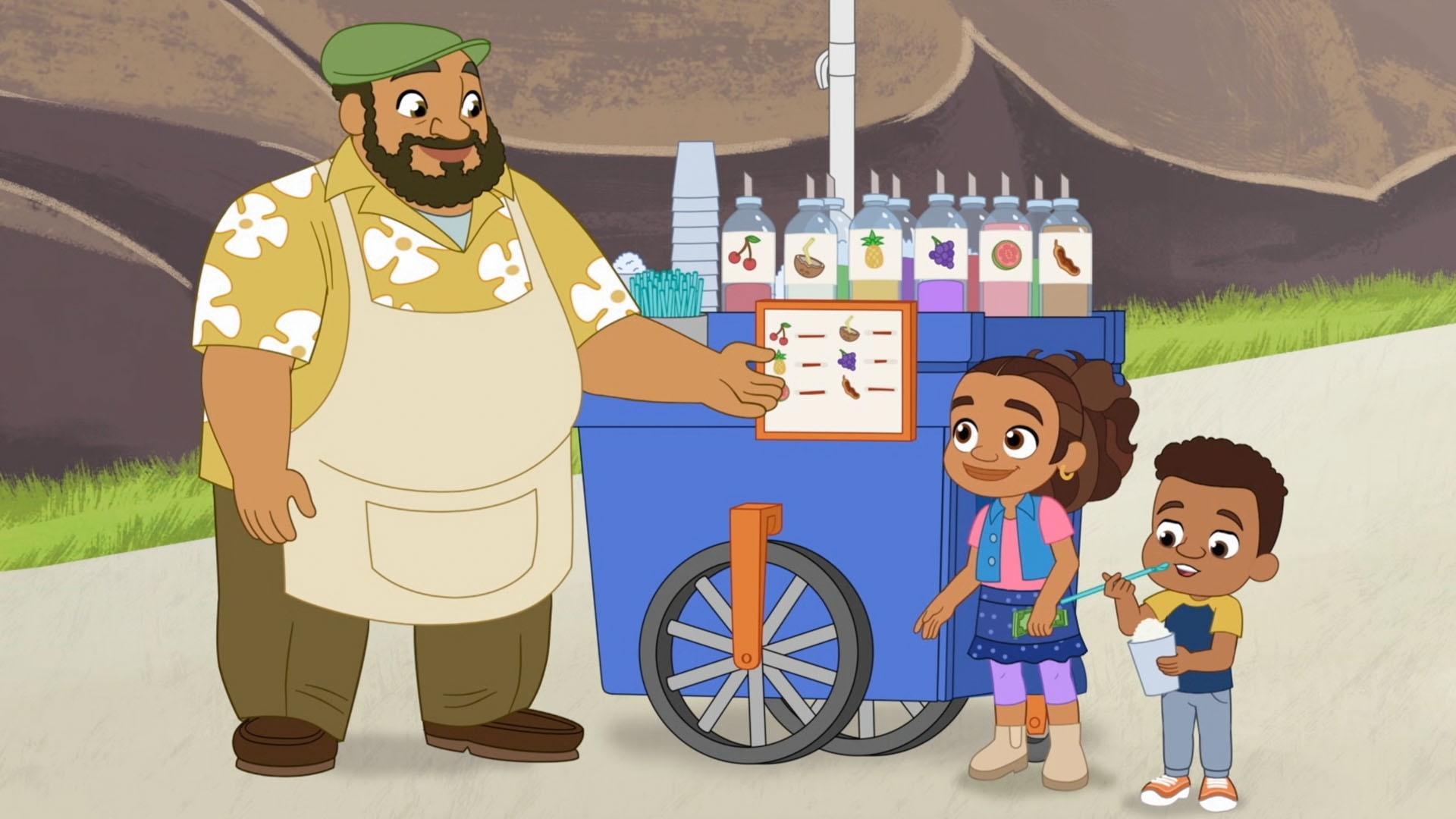 Alma asks to get all of the piragua flavors together, but she doesn't like the taste.