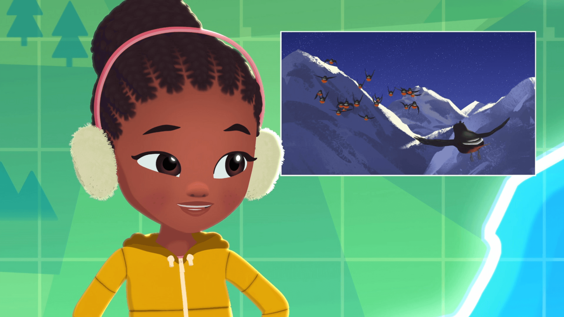 Corky reports that the oriole is safe. Lily explains what they learned about migration.