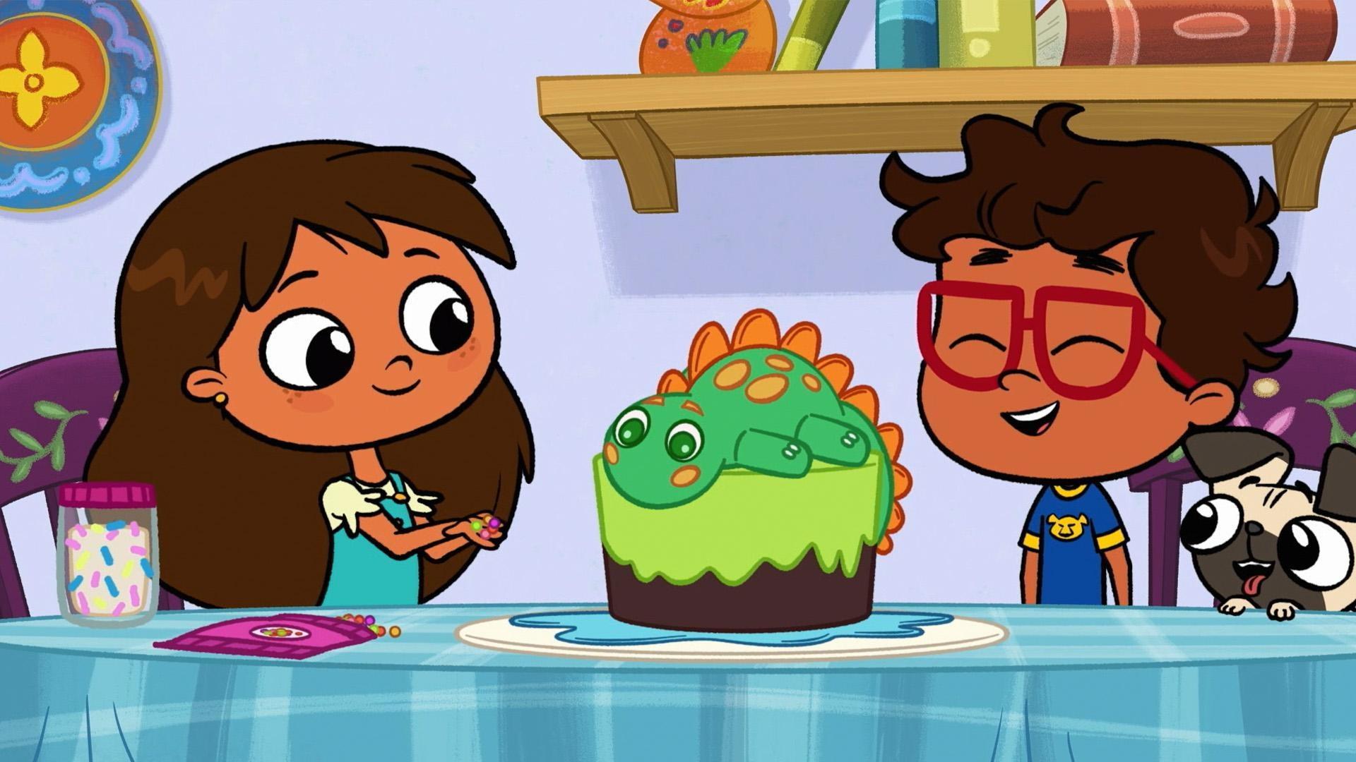 Tía Margarita only has one rule for Rosie and Javi, don’t touch the cake!