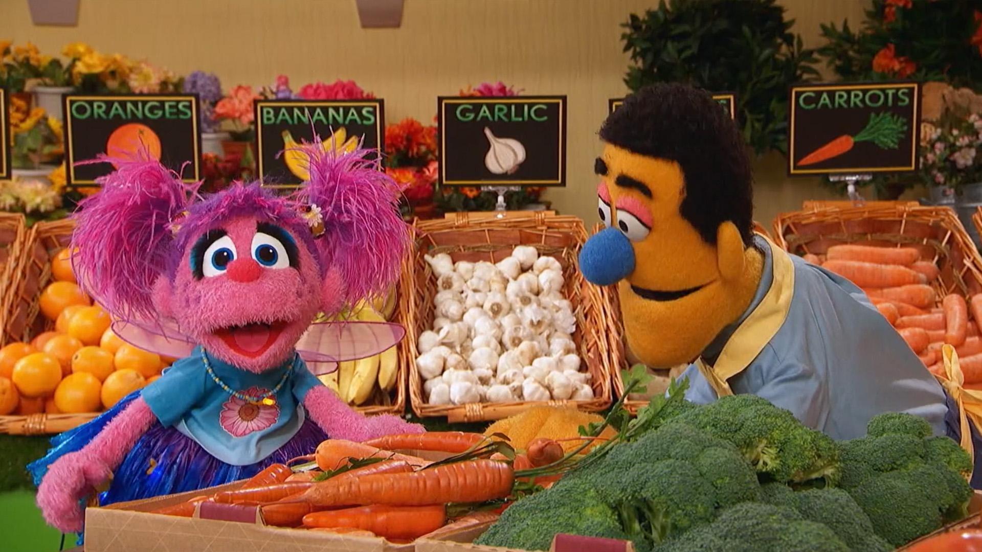 Abby is looking for a fruit or vegetable that starts with the letter C! Can you help her?