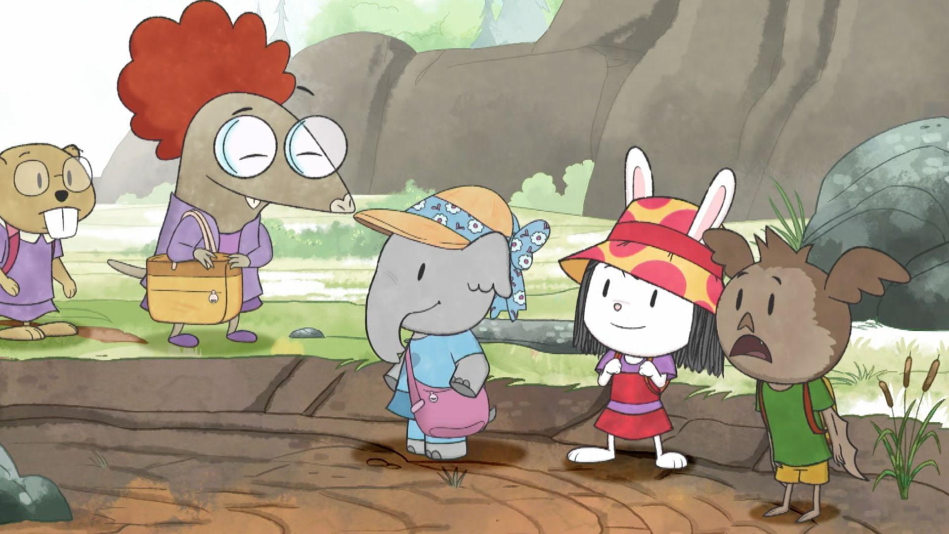 Ms. Mole teaches Elinor and friends all about springtime ponds.