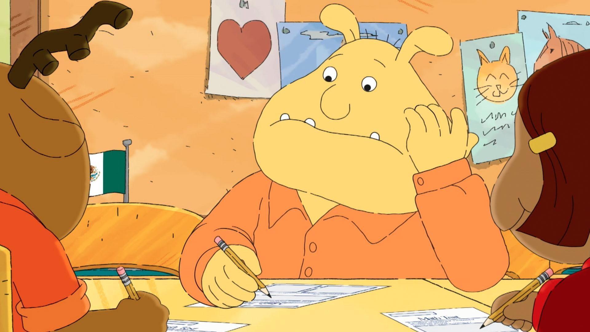 Binky imagines he's riding the meteor from Mr. Ratburn's math test!