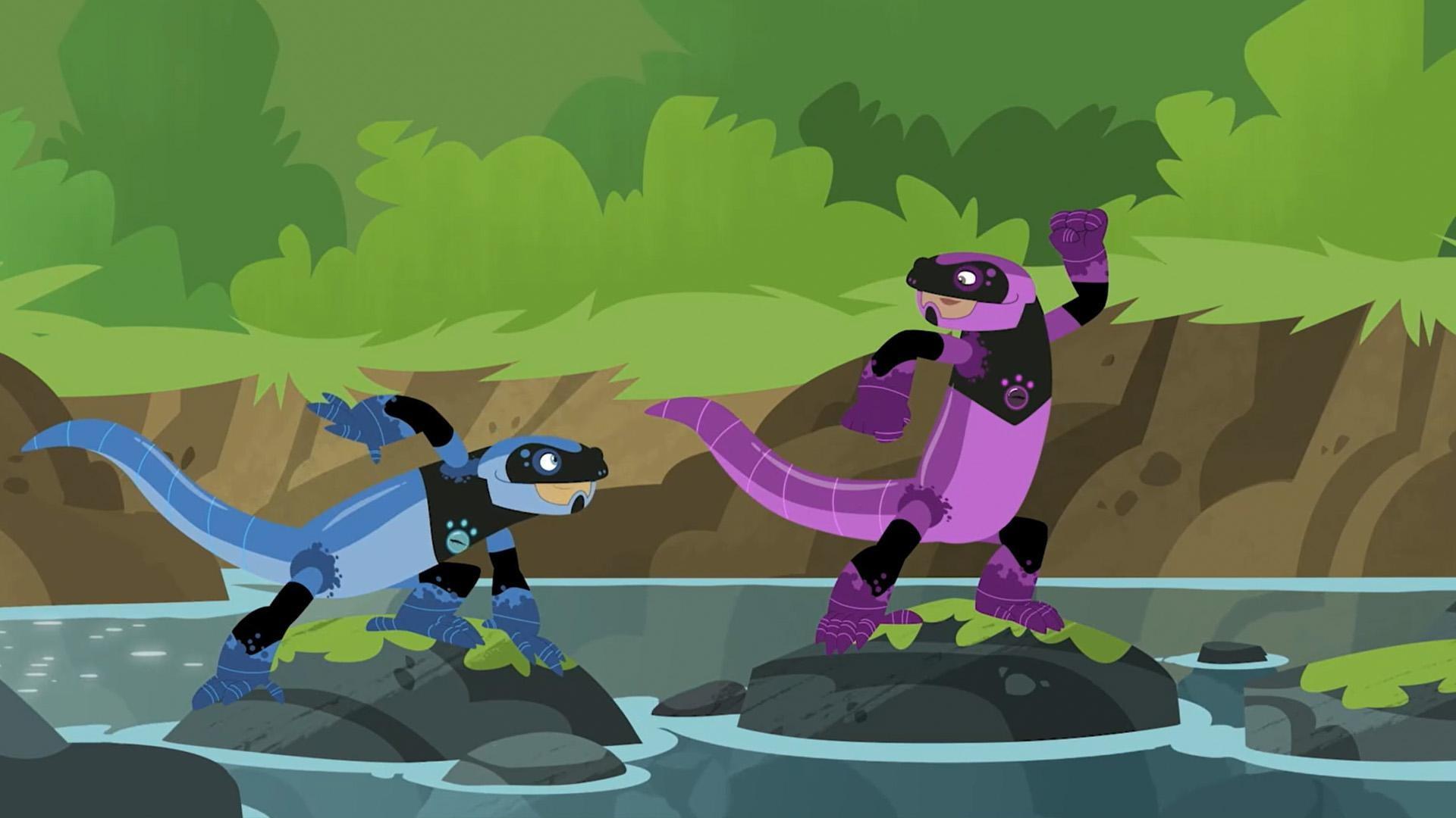 The gang goes "salamander streaming!"