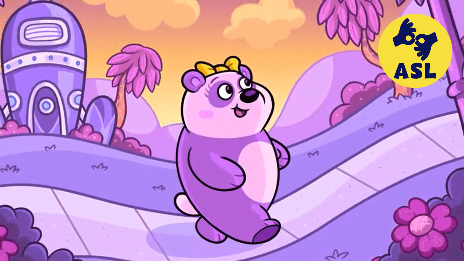 Purple Panda reads a purple-rific story about Pauline and the purple things in her world.