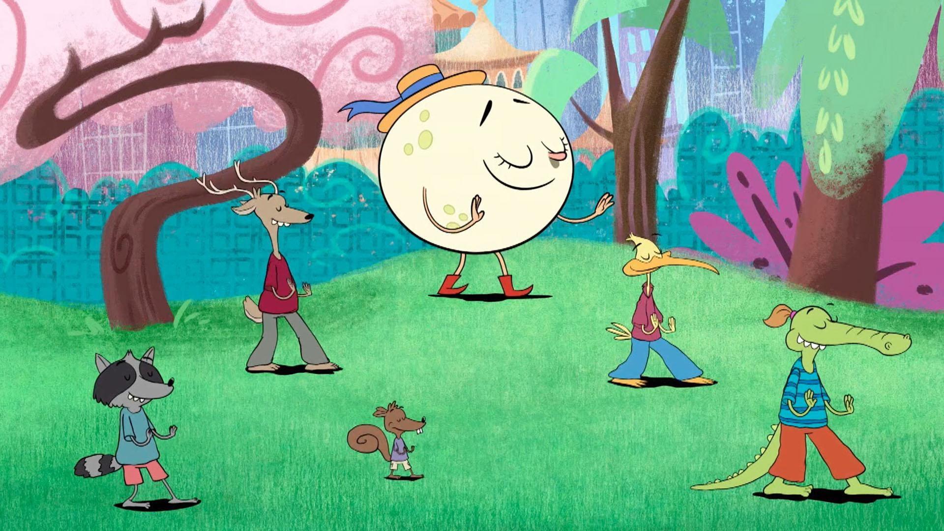 Luna teaches the kids about Tai Chi.