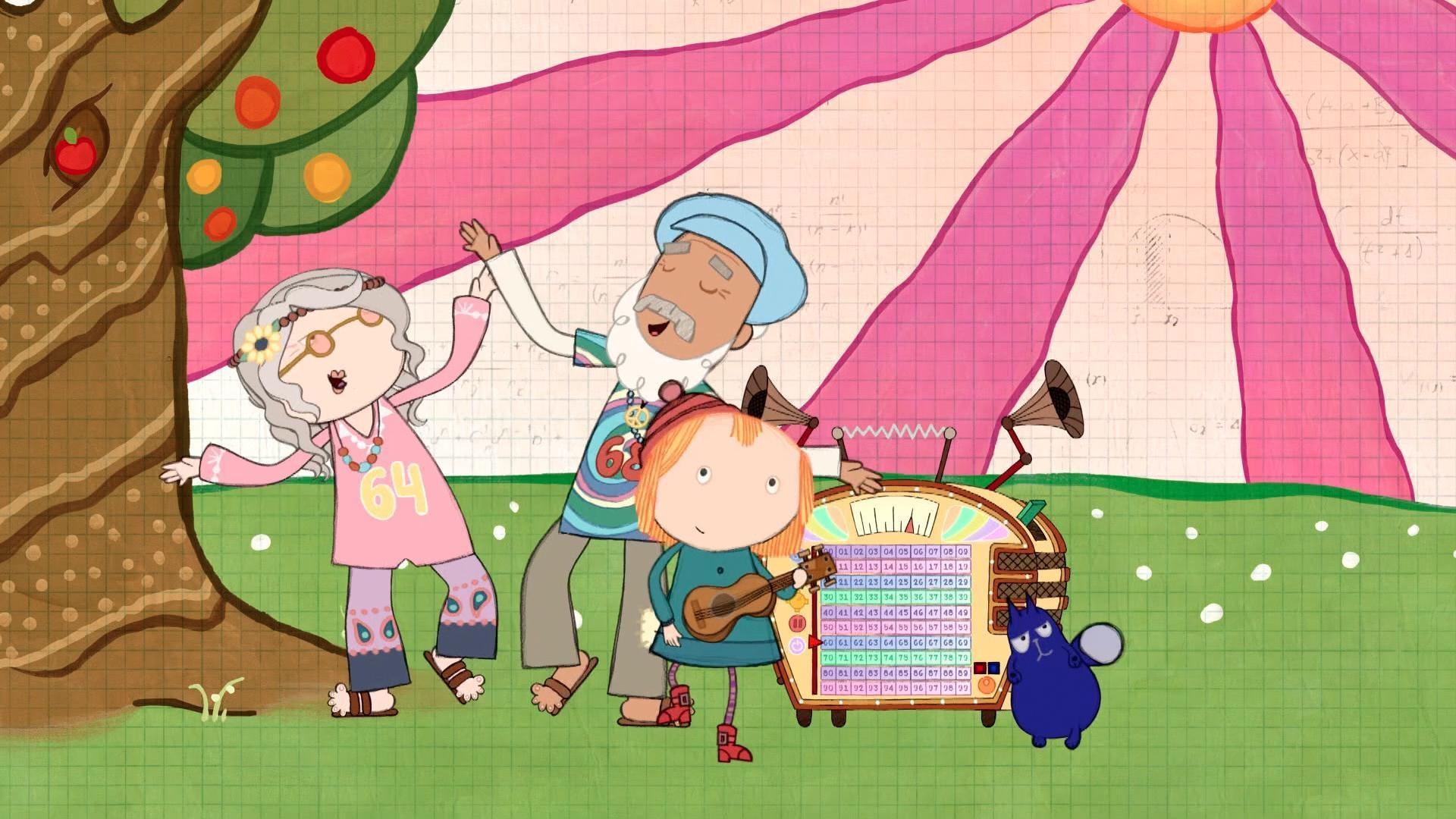 Peg and Cat help Peg's grandparents get their new music machine working.