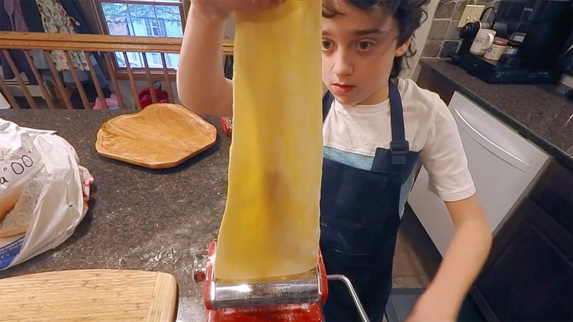 Oliver is hungry to learn how to make pasta from scratch!