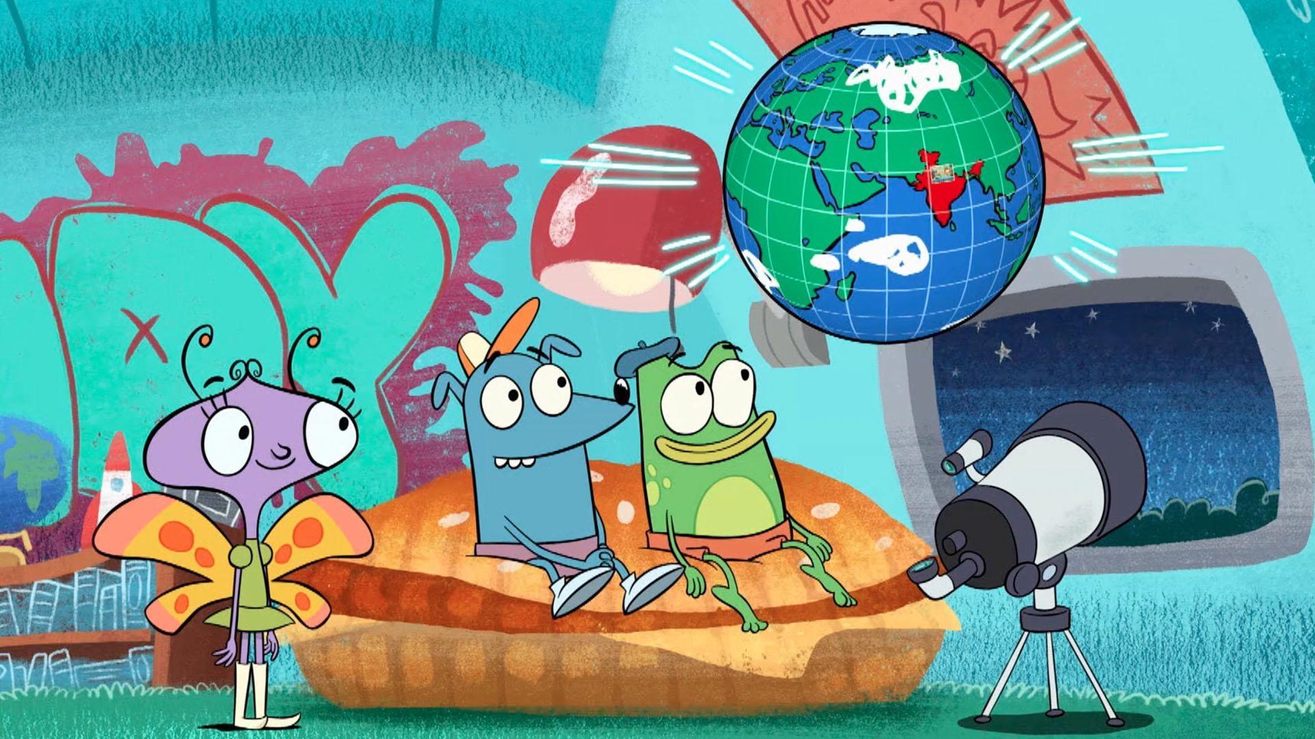 The Magic Globe teaches Carmen, Leo and Andy what astronomy is.