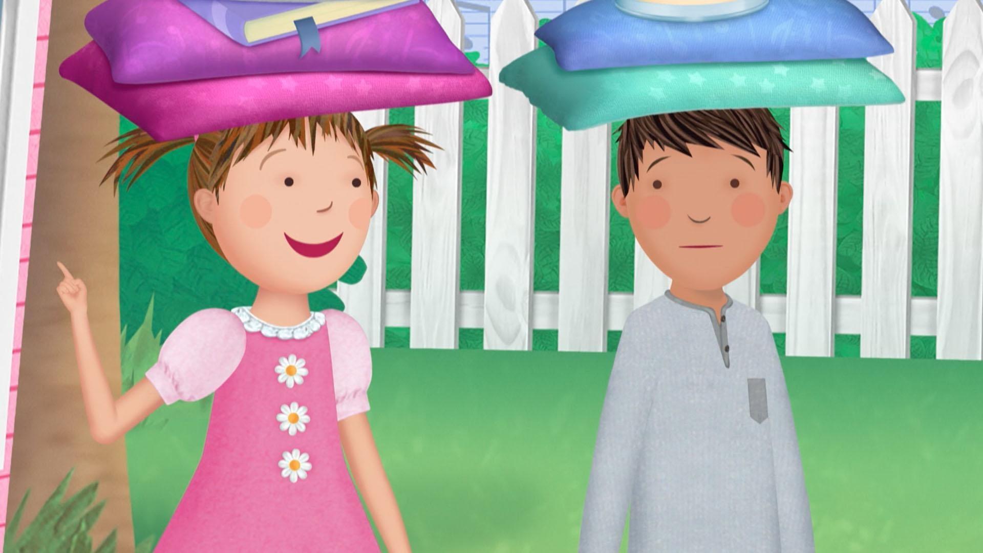 There can only be one Royal Peacock so Pinkalicious and Rafael have a little competition.