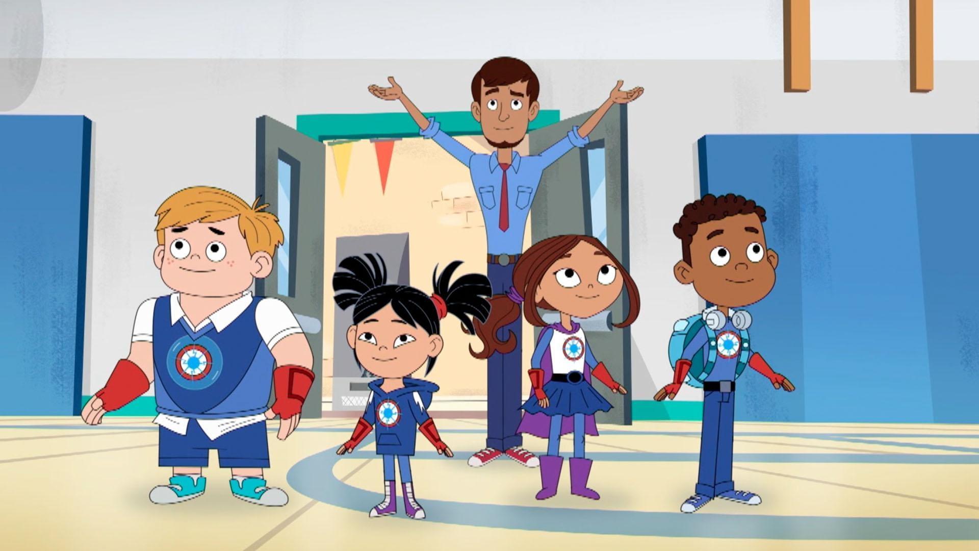 It’s our heroes’ first day at Hero Elementary./Sparks’ Crew goes on its first mission.