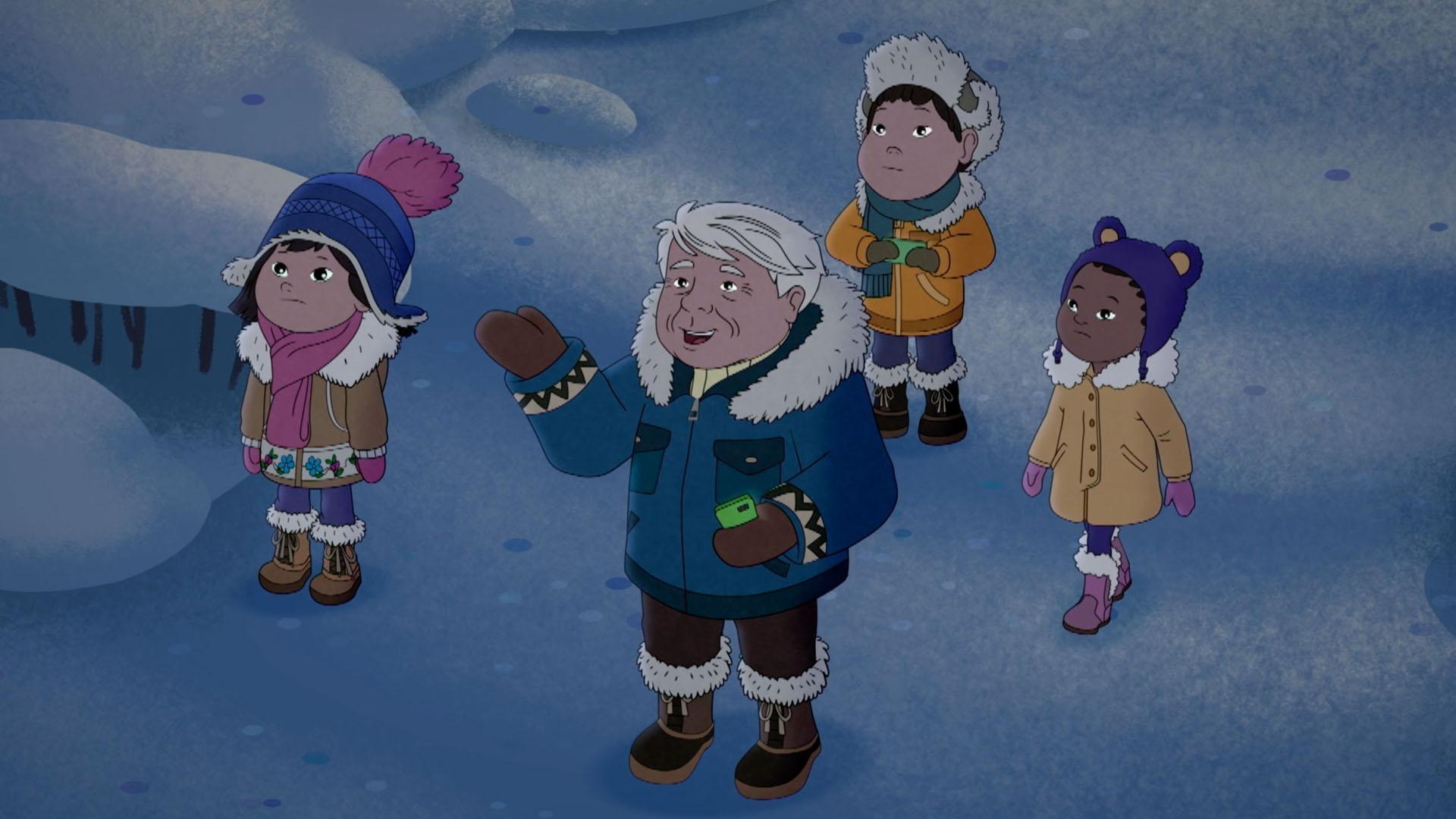 Mysterious lights move across the sky. /Mr. Patak needs to record a carving demonstration.