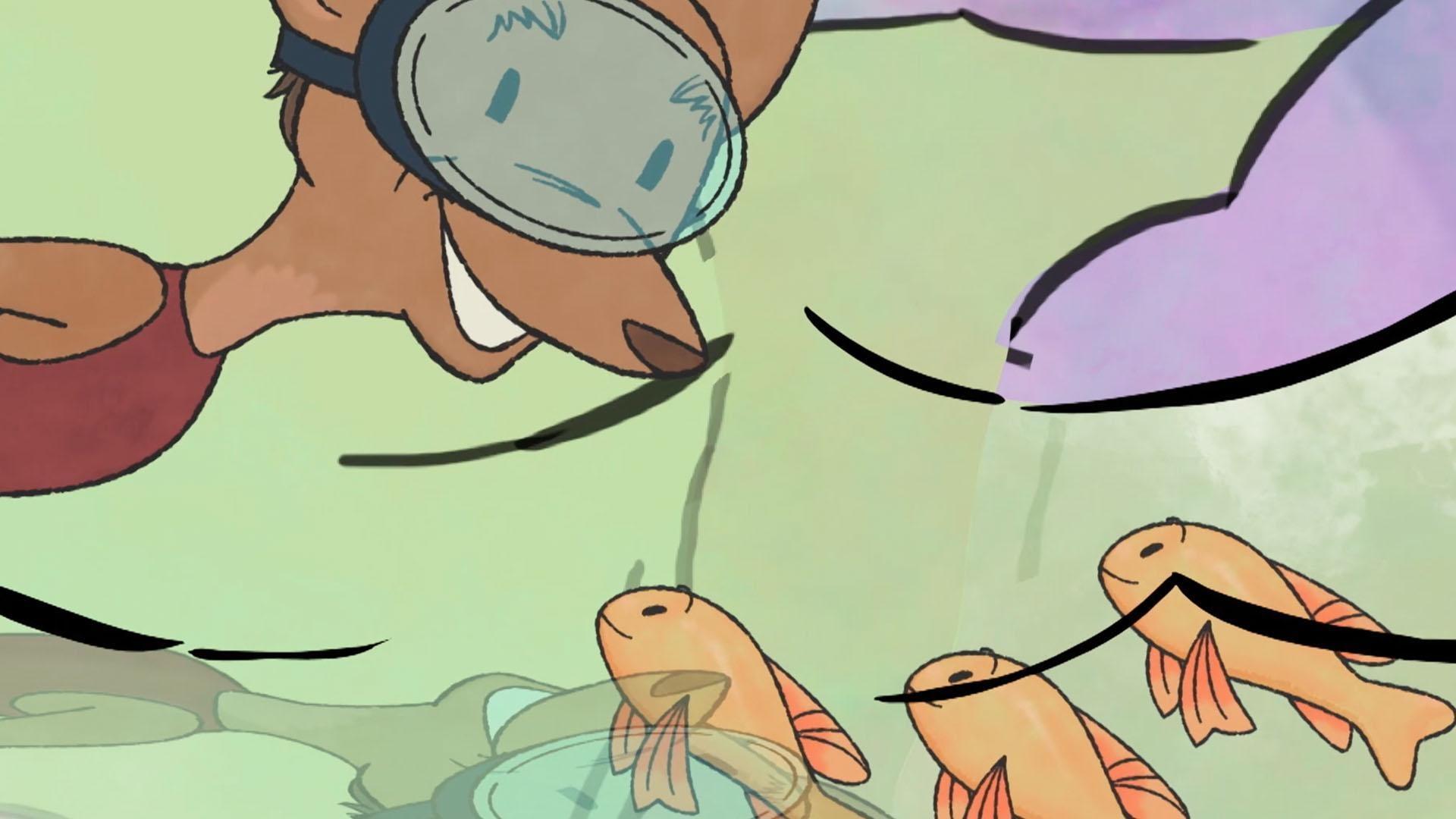 Senor Tapir sings to the kids about famous underwater explorer Jacques Cousteau.