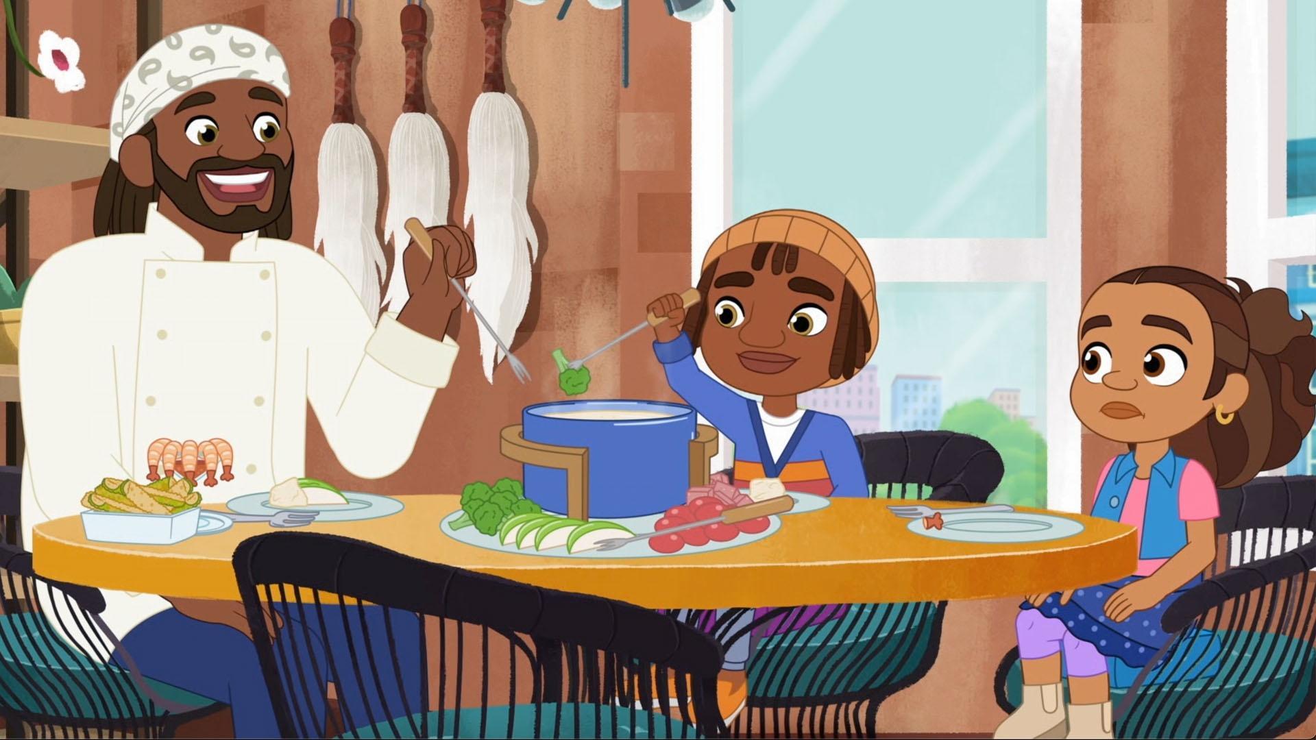When Alma tries fondue for the first time, she's hesitant to try it, but give it a chance.