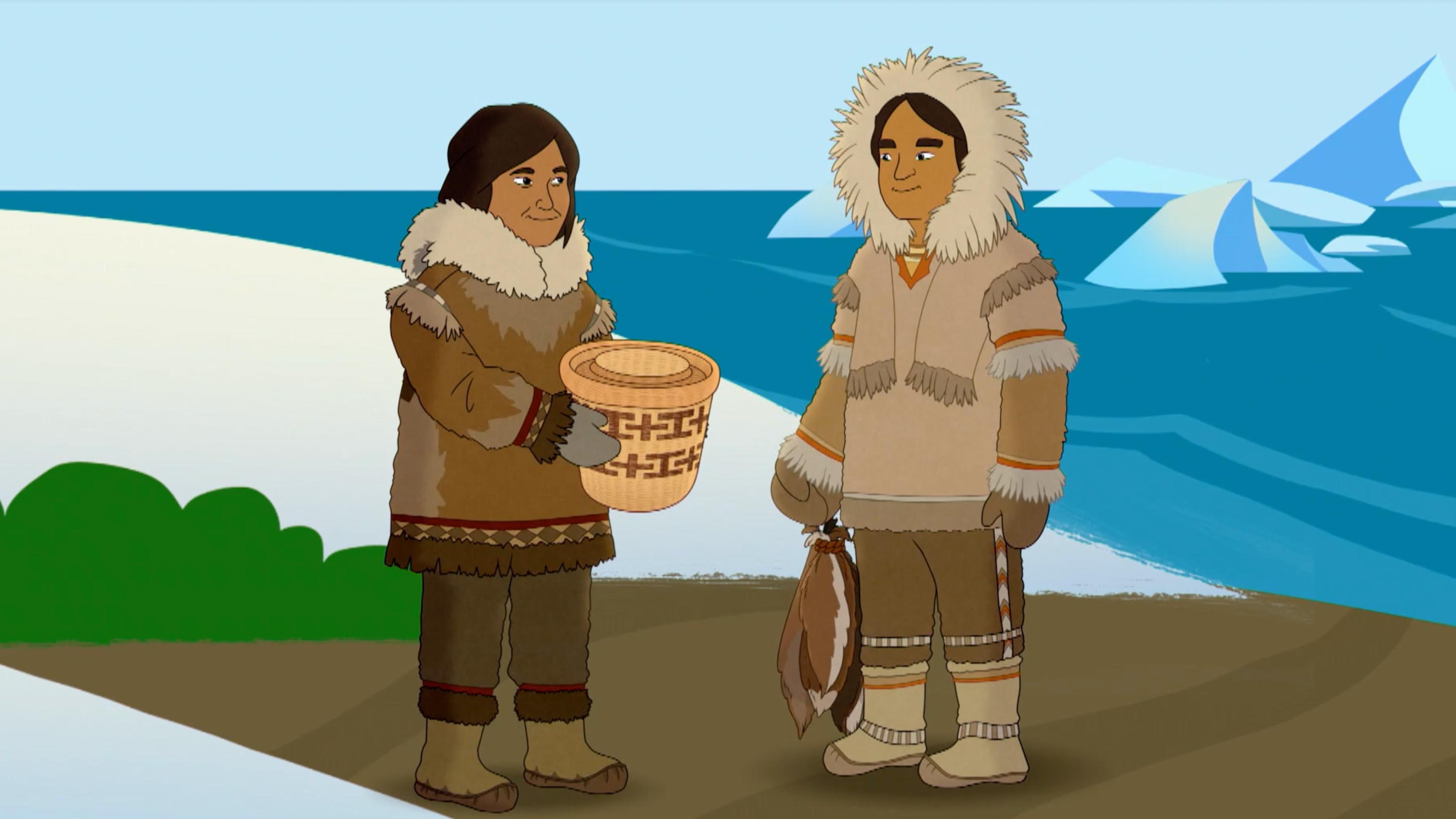 Molly and her class learn about bartering by trading with a class in Kaktovik.