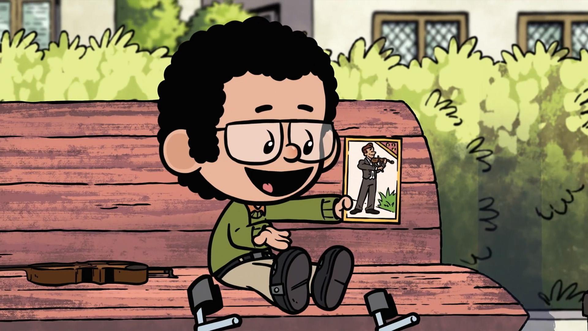 Itzhak Perlman shows Xavier that he can do things in his own way.