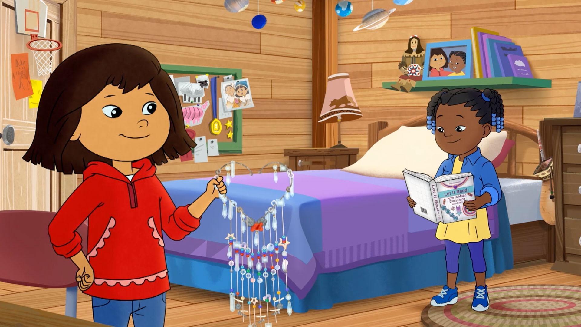 Molly learns the hard way how to follow instructions while beading a suncatcher.