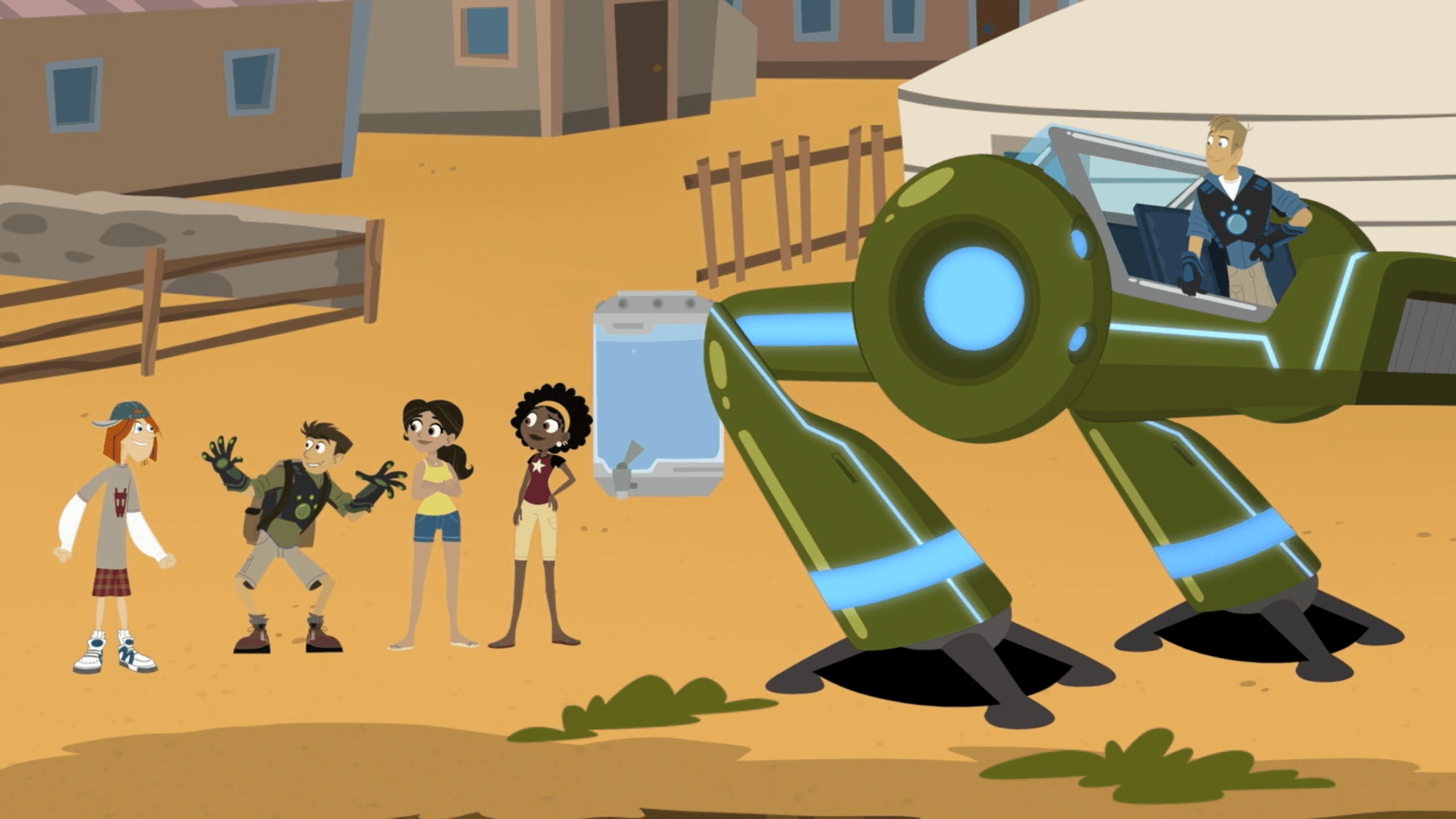 The team readies the Amphitrak to head out looking for wild camels.