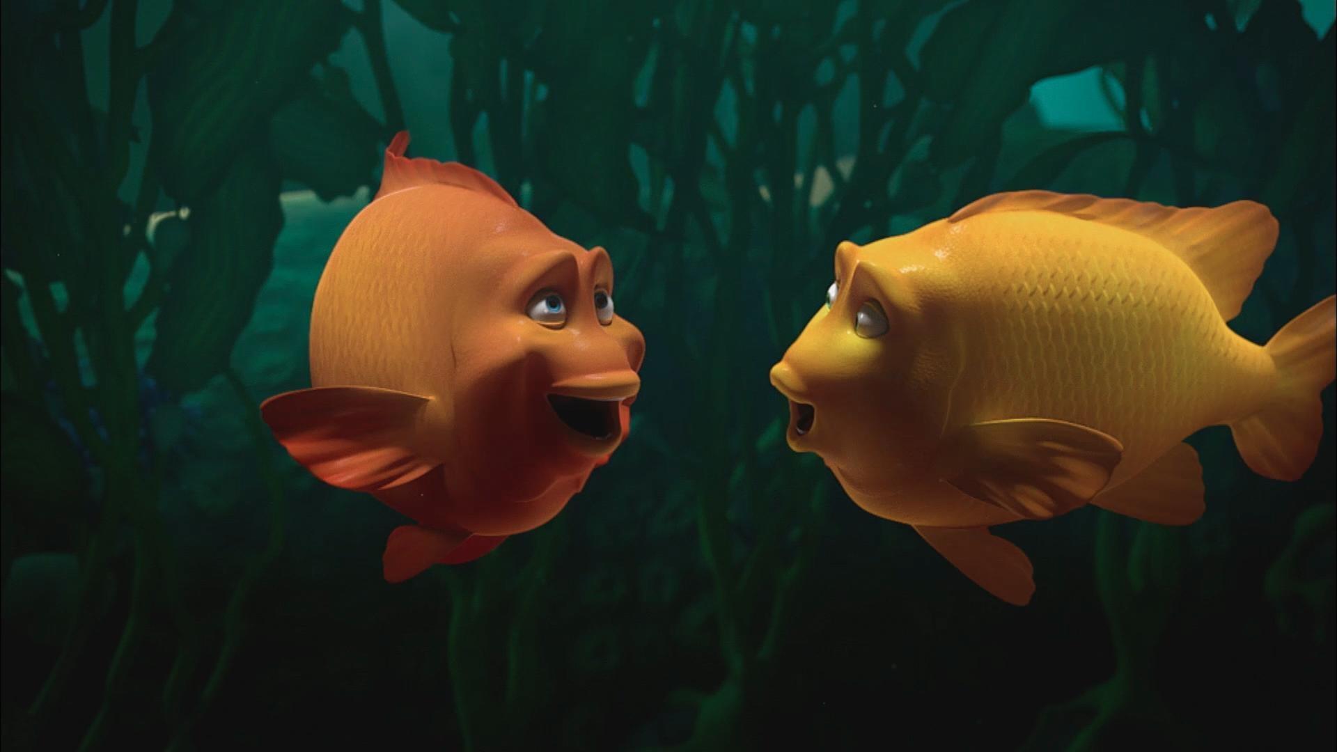 Bubbles befriends a nanoplankton. / Mr. Tidy anticipates meeting his new partner, Neat.