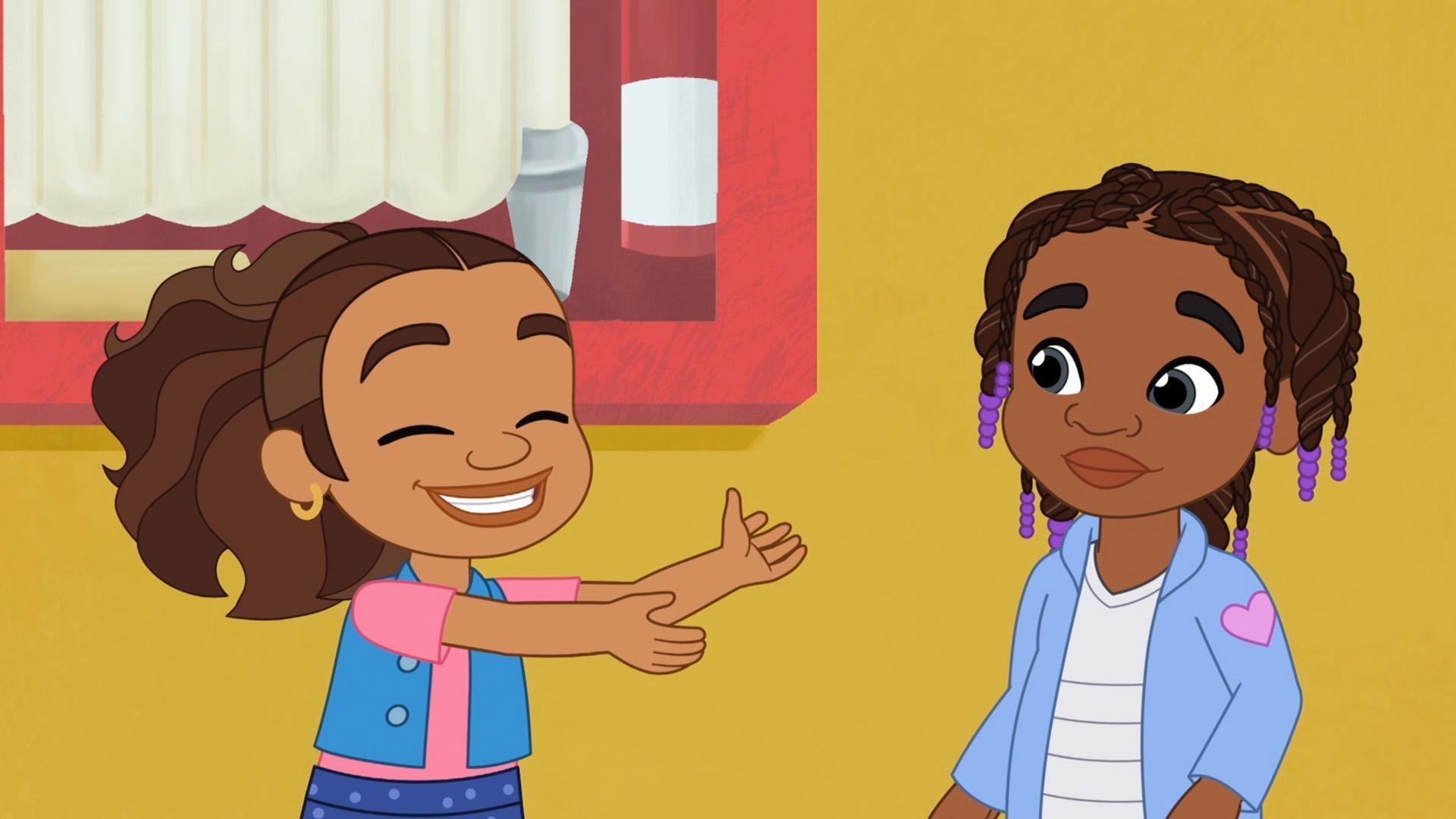 Alma greets Howard, Lucas, and Yolette before the Sunday Night Neighborhood Dinner.