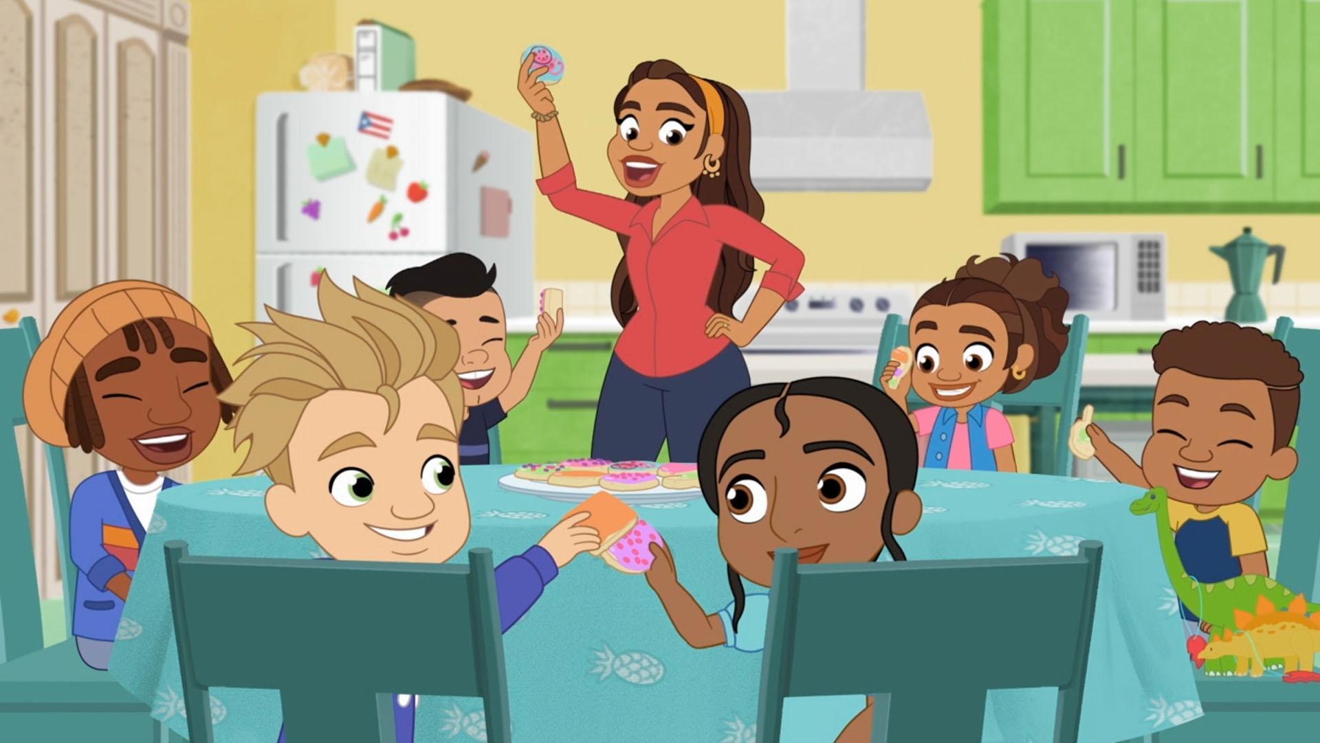 Alma tells her friends that she doesn't have a favorite friend.
