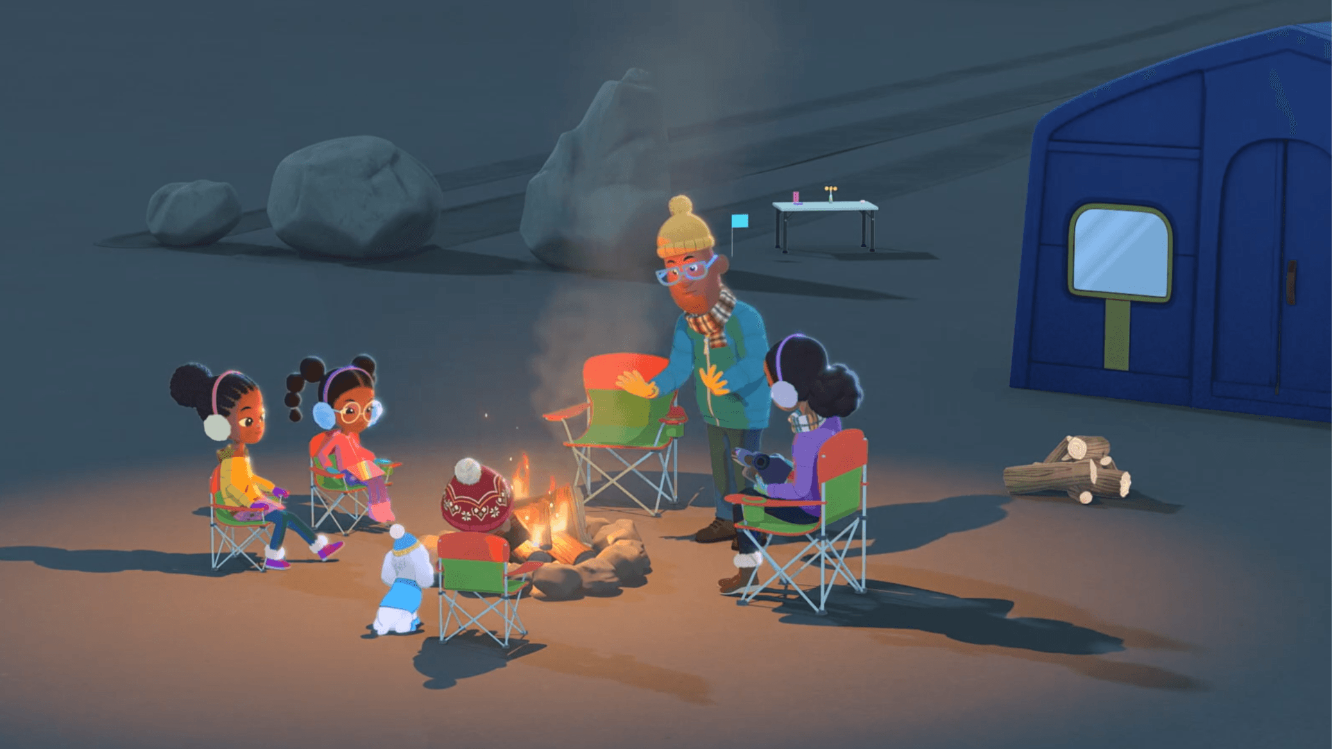The Hunters experience the differences between the desert during the day and at night.