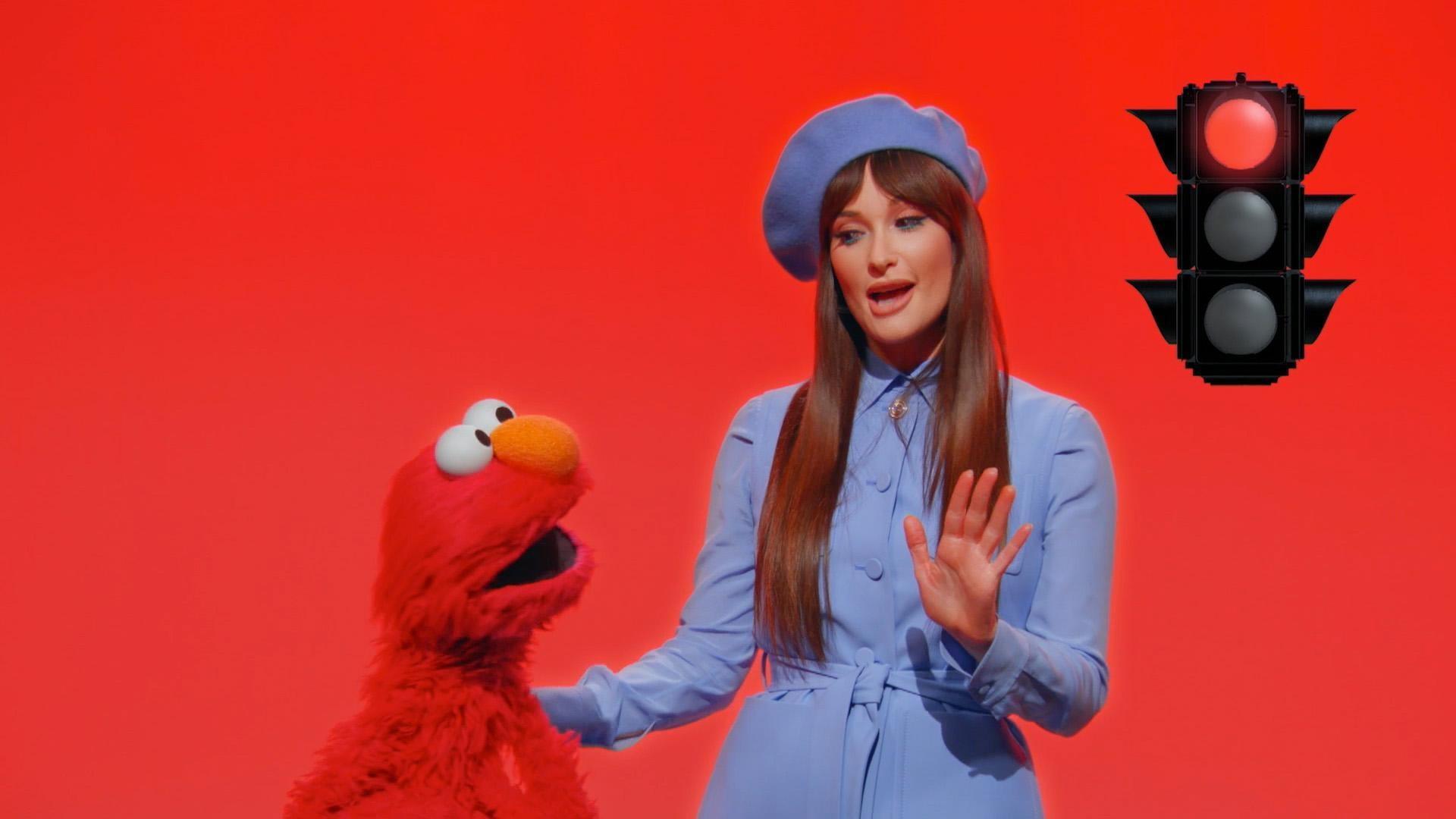 Elmo is wondering about colors and wants to find out more about them.