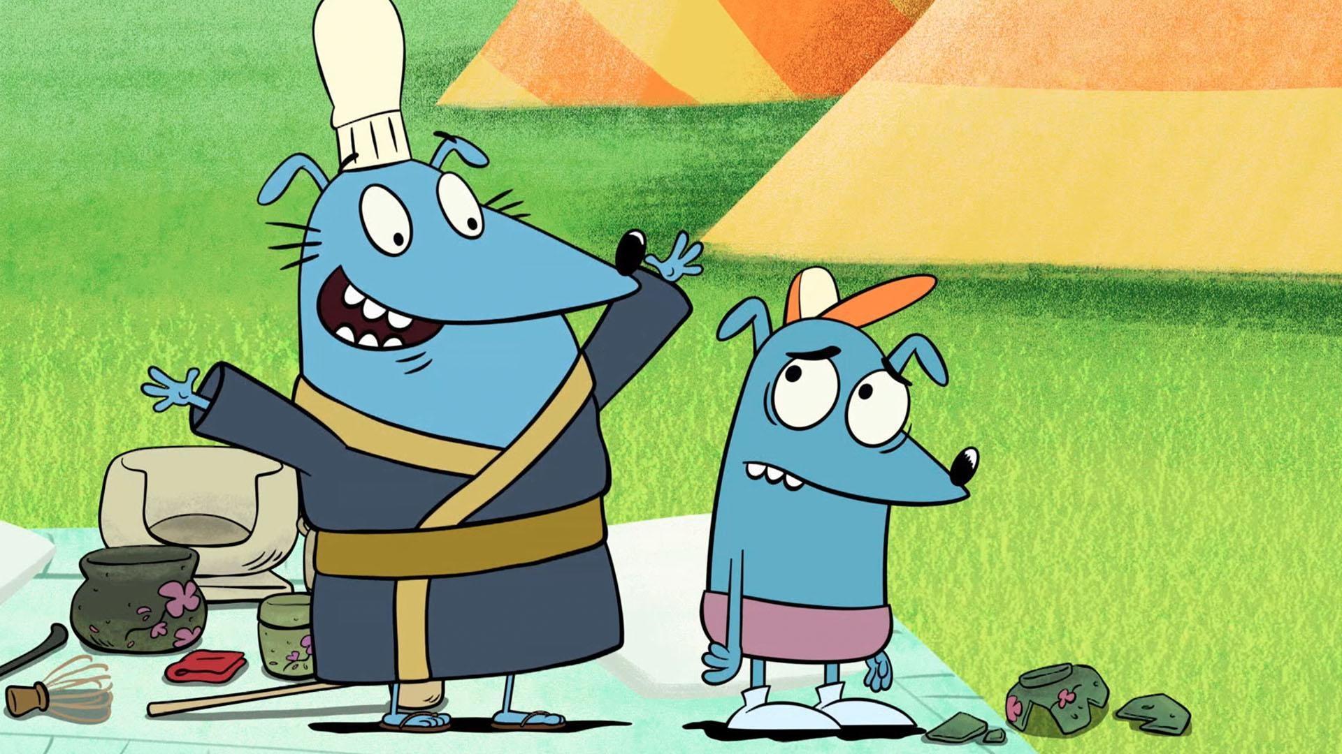 Leo tells the kids about Japanese tea ceremonies.