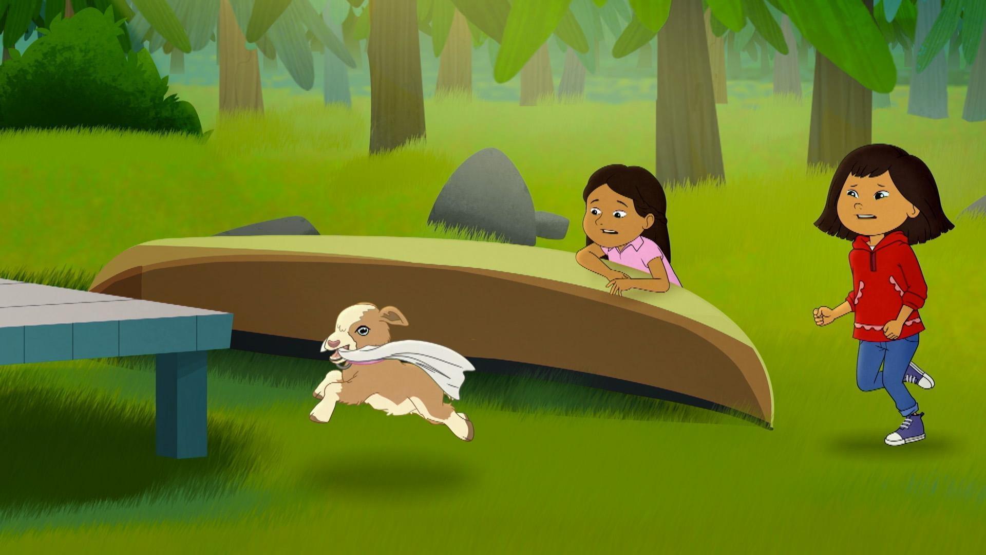 Auntie Midge’s pet goatjumbles her tea leaf collection. Can Molly and Vera sort it out?