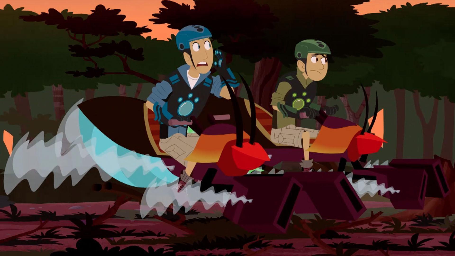 The bros have stop Hercules from destroying the rainforest.